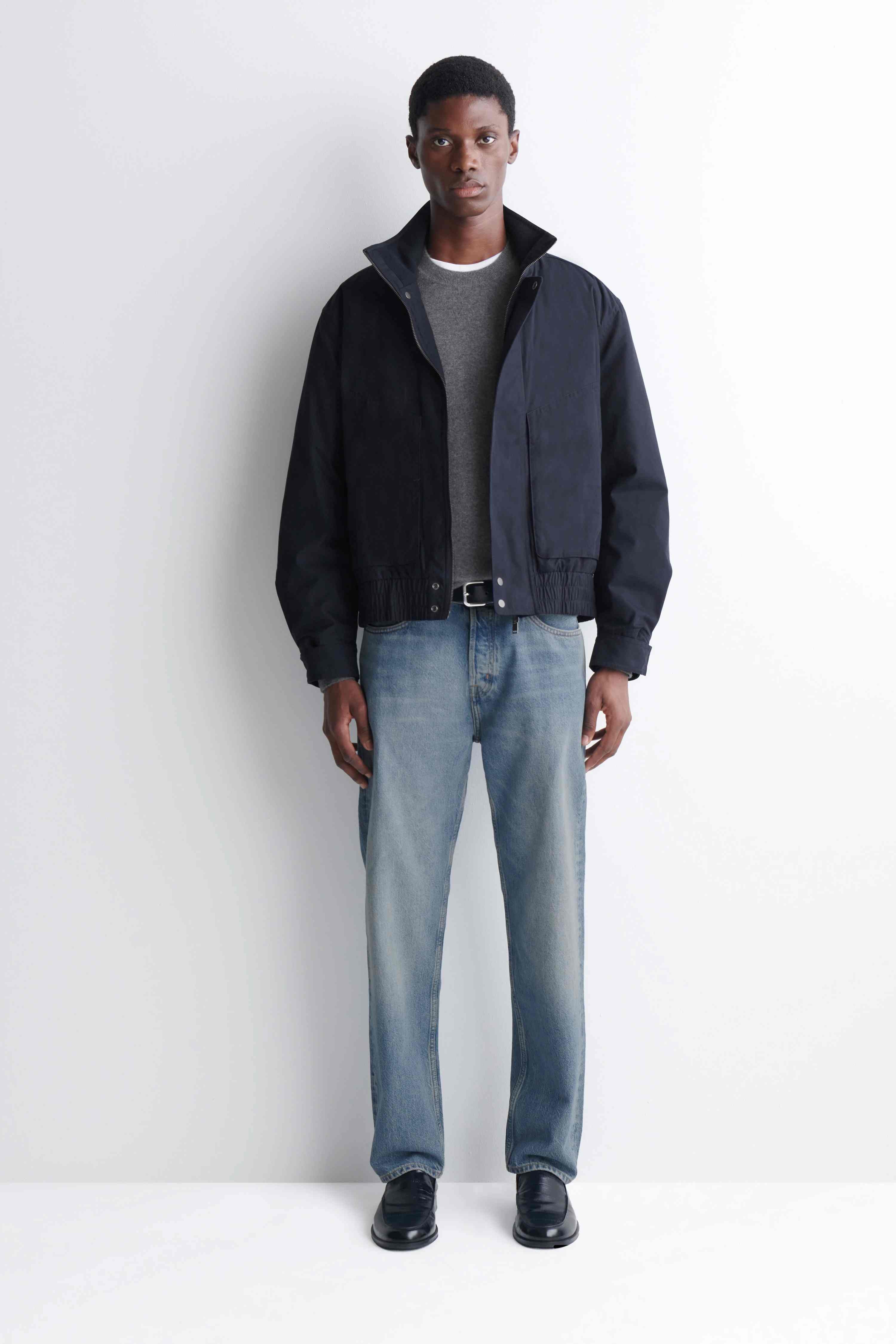 PADDED FUNNEL-NECK BOMBER JACKET - 1