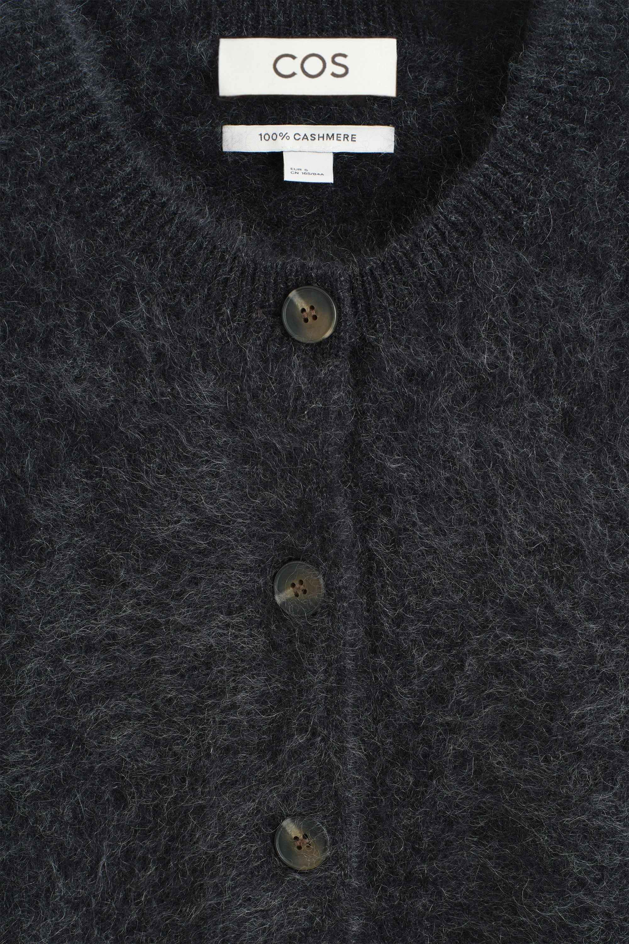 BRUSHED PURE CASHMERE CREW-NECK CARDIGAN - 7