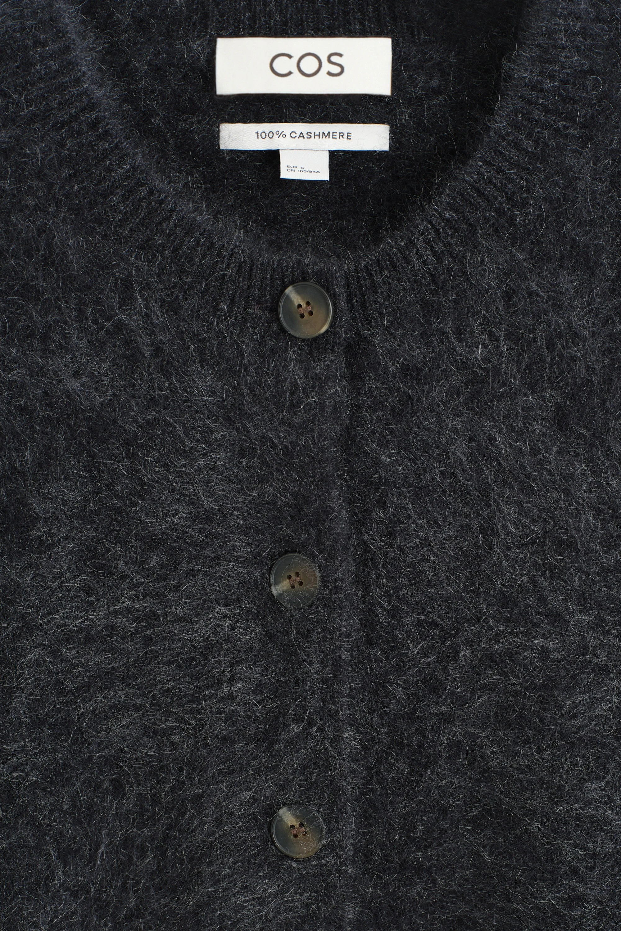 BRUSHED PURE CASHMERE CREW-NECK CARDIGAN - 7