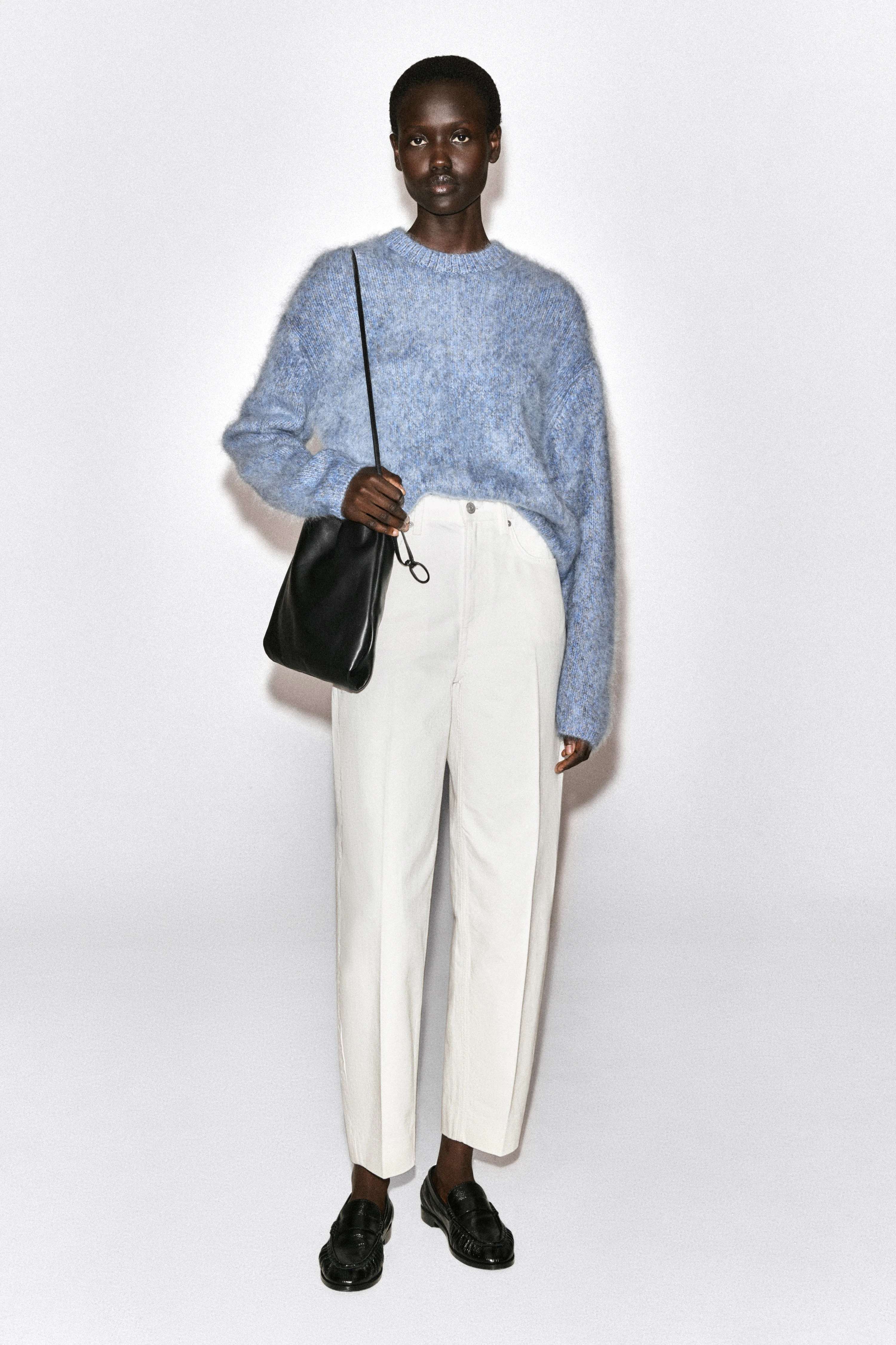 TWO-TONE BRUSHED PURE CASHMERE JUMPER - 3