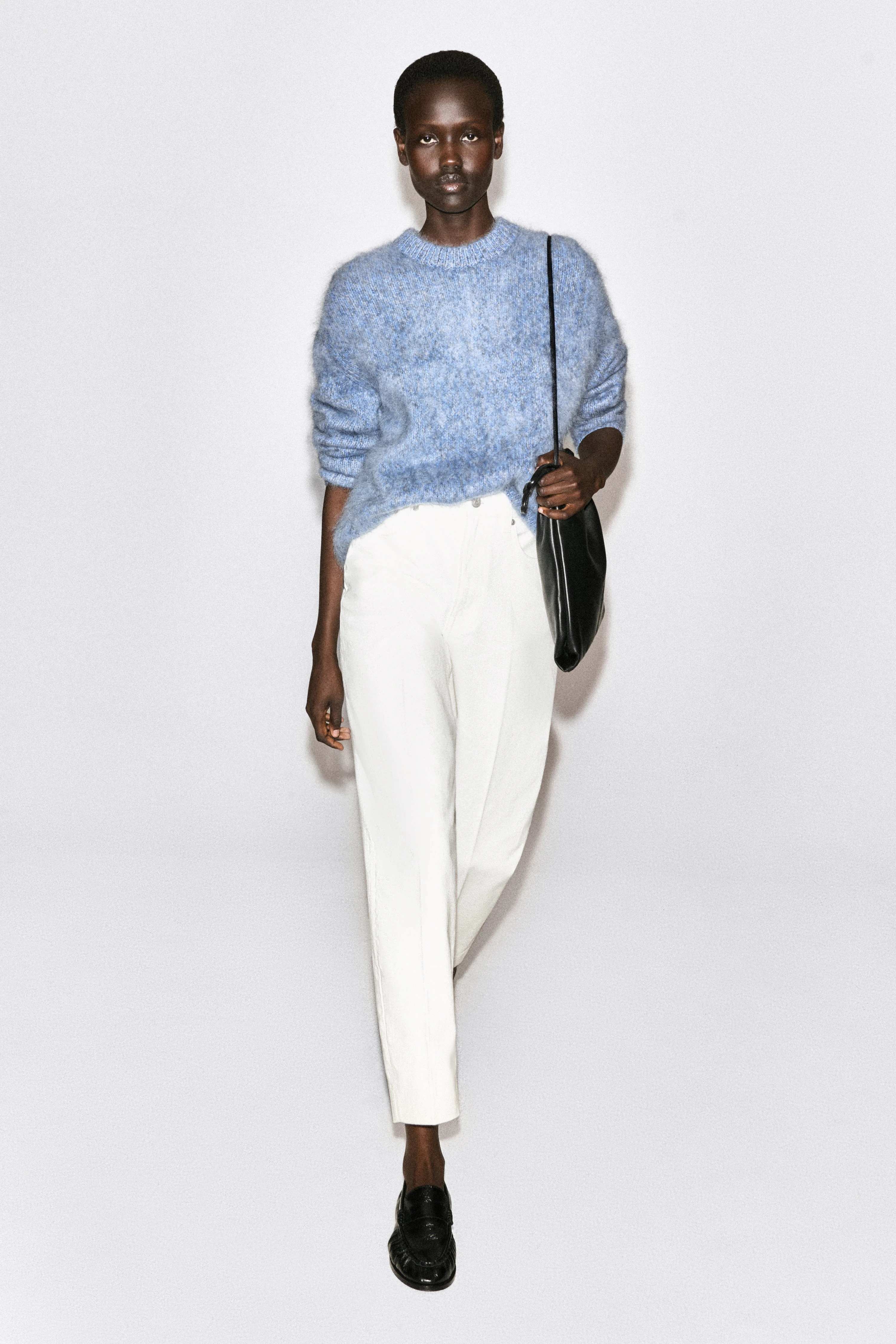 TWO-TONE BRUSHED PURE CASHMERE JUMPER - 4