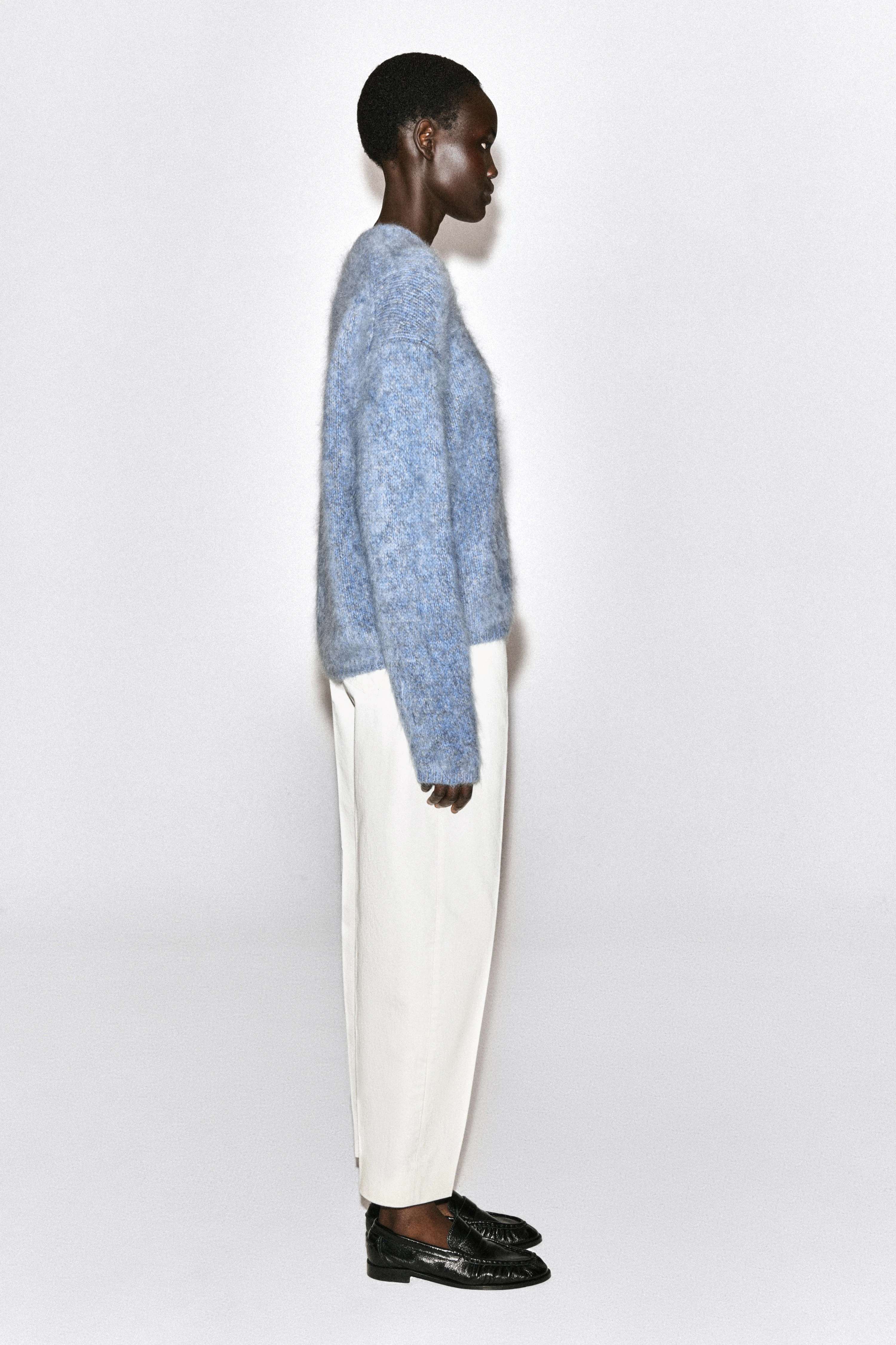 TWO-TONE BRUSHED PURE CASHMERE JUMPER - 6