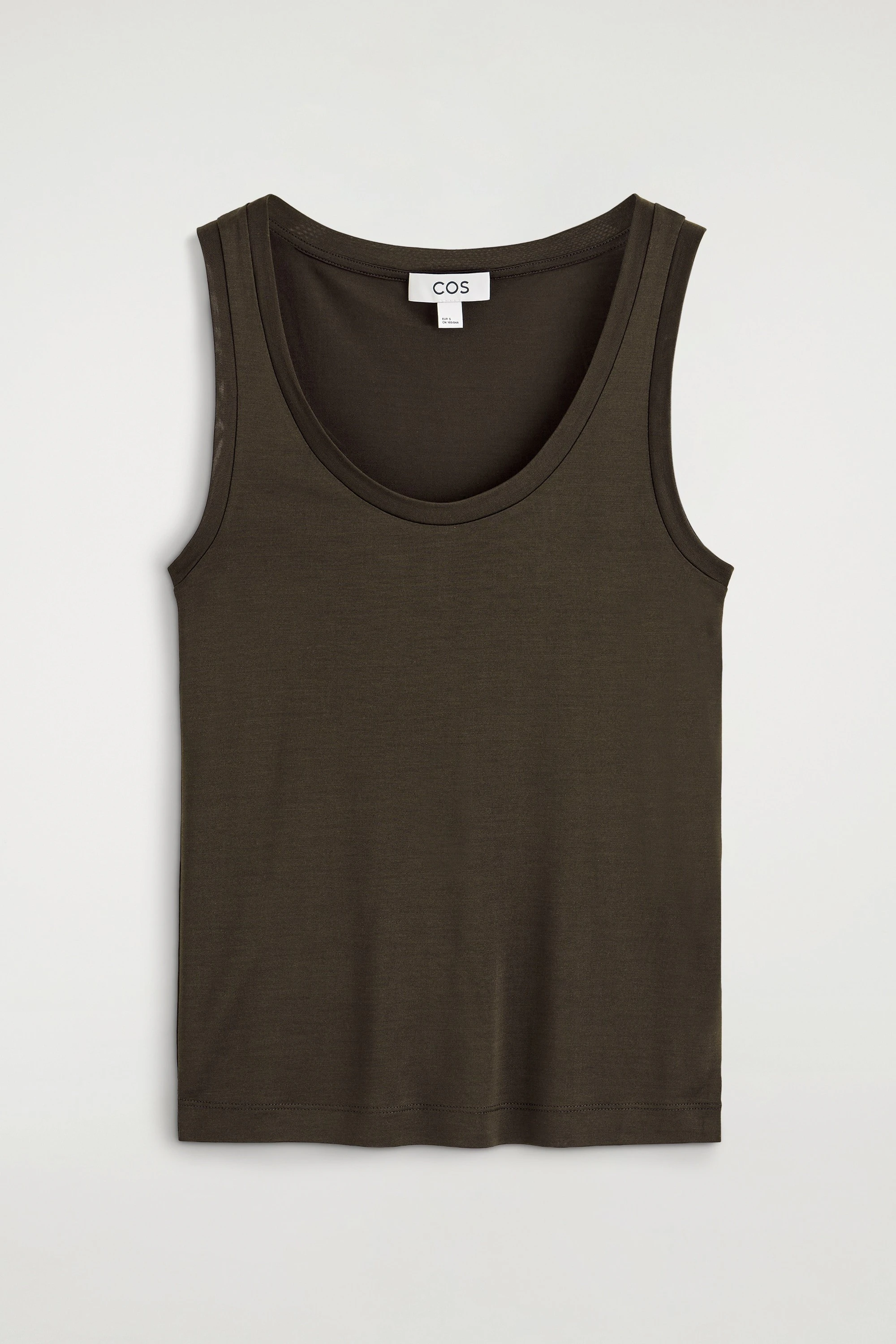 SCOOP-NECK SILK-JERSEY TANK TOP - 6