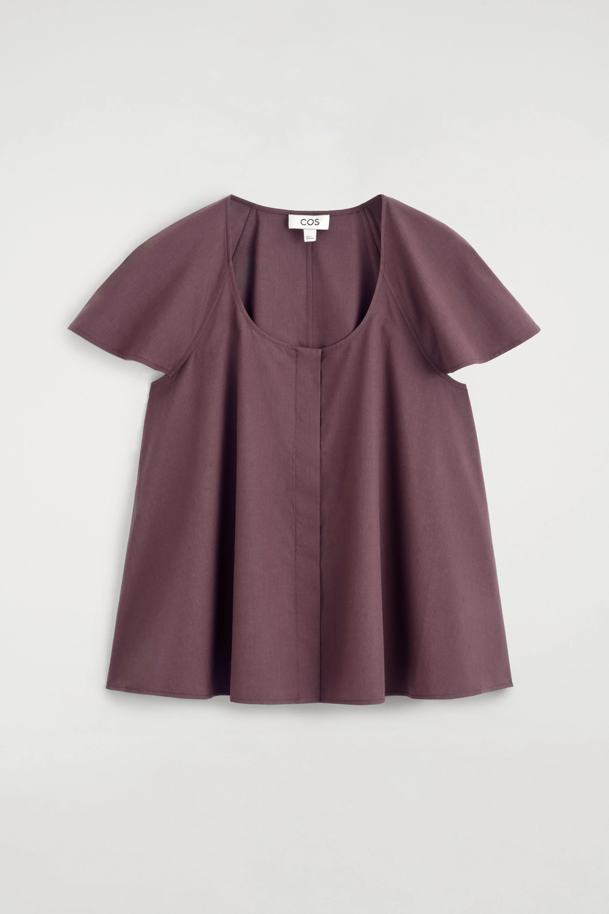 FLUTED-SLEEVE COTTON BLOUSE - 6