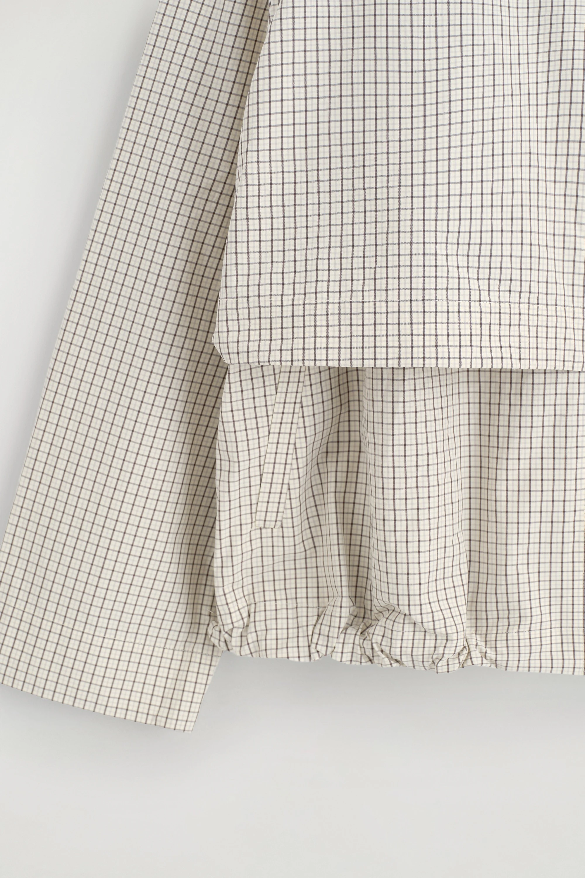 FUNNEL-NECK COTTON DRAWSTRING JACKET - 8