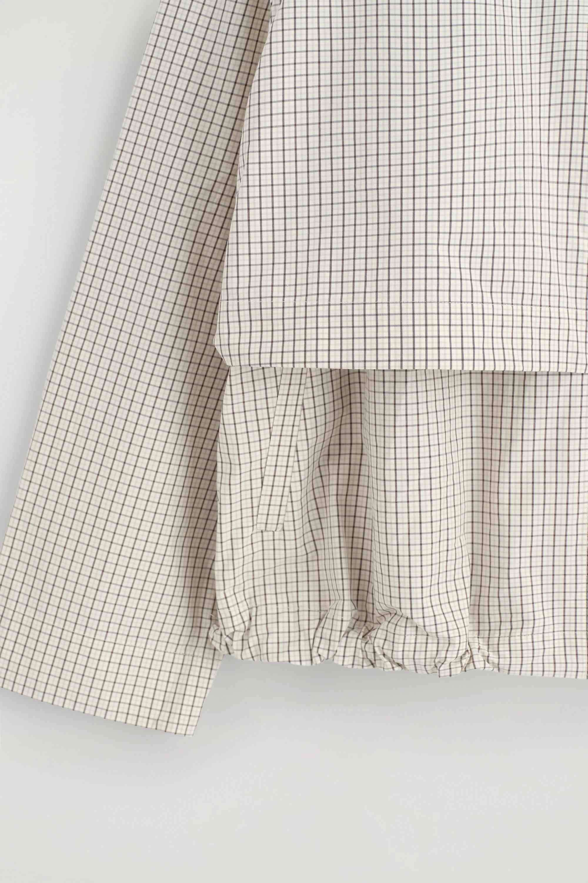 FUNNEL-NECK COTTON DRAWSTRING JACKET - 8