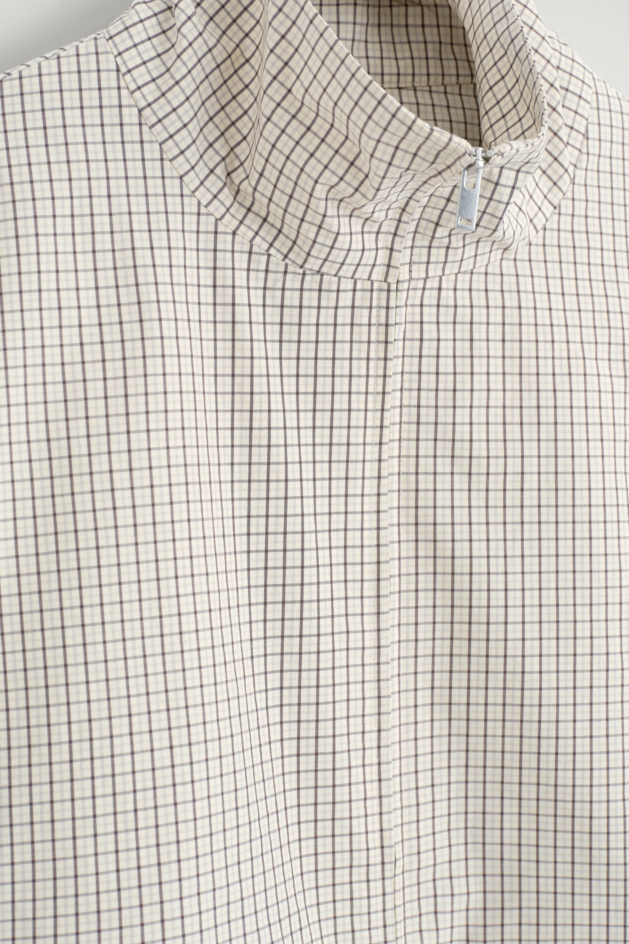 FUNNEL-NECK COTTON DRAWSTRING JACKET - 9