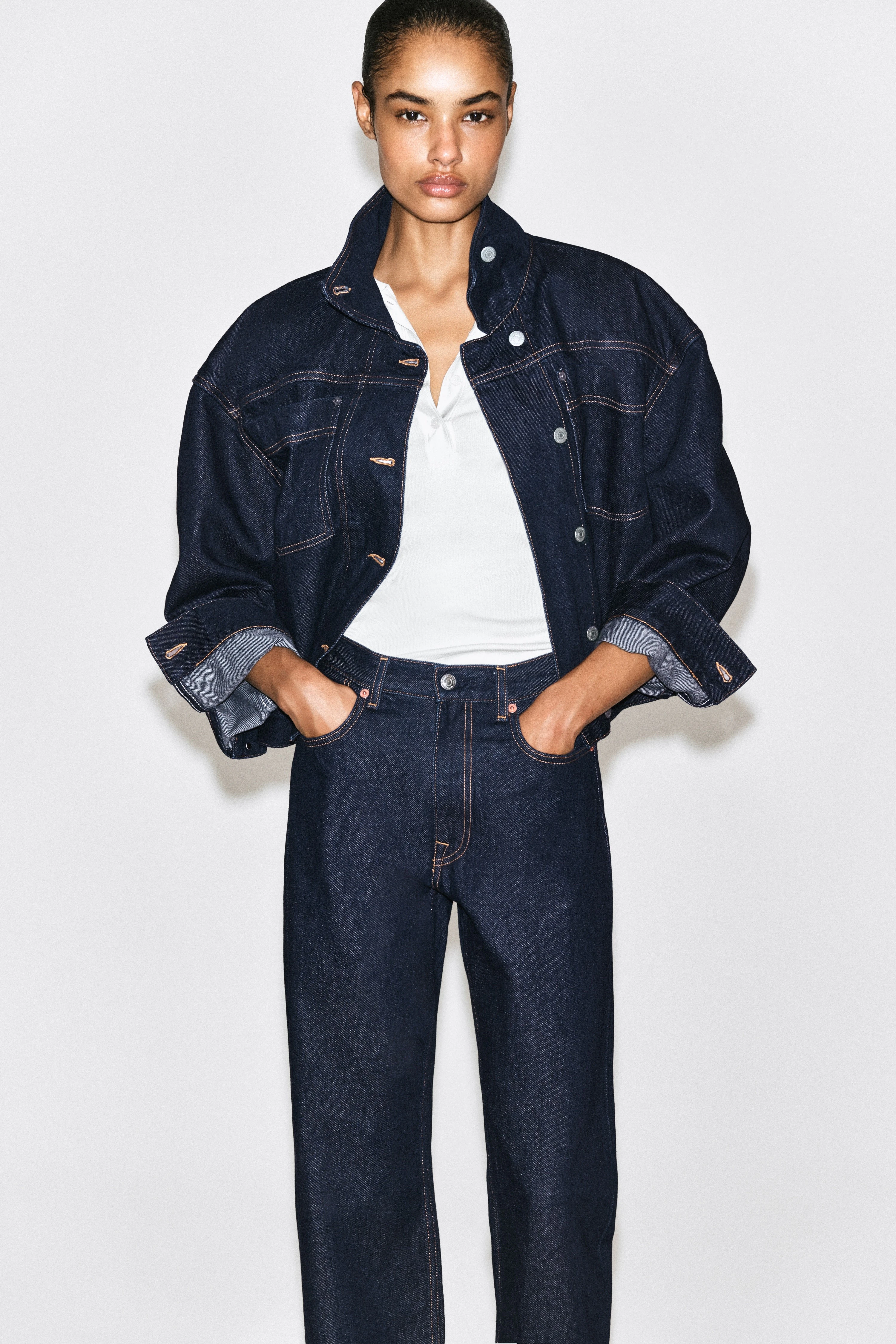 CHORD STRAIGHT-LEG JEANS - 5