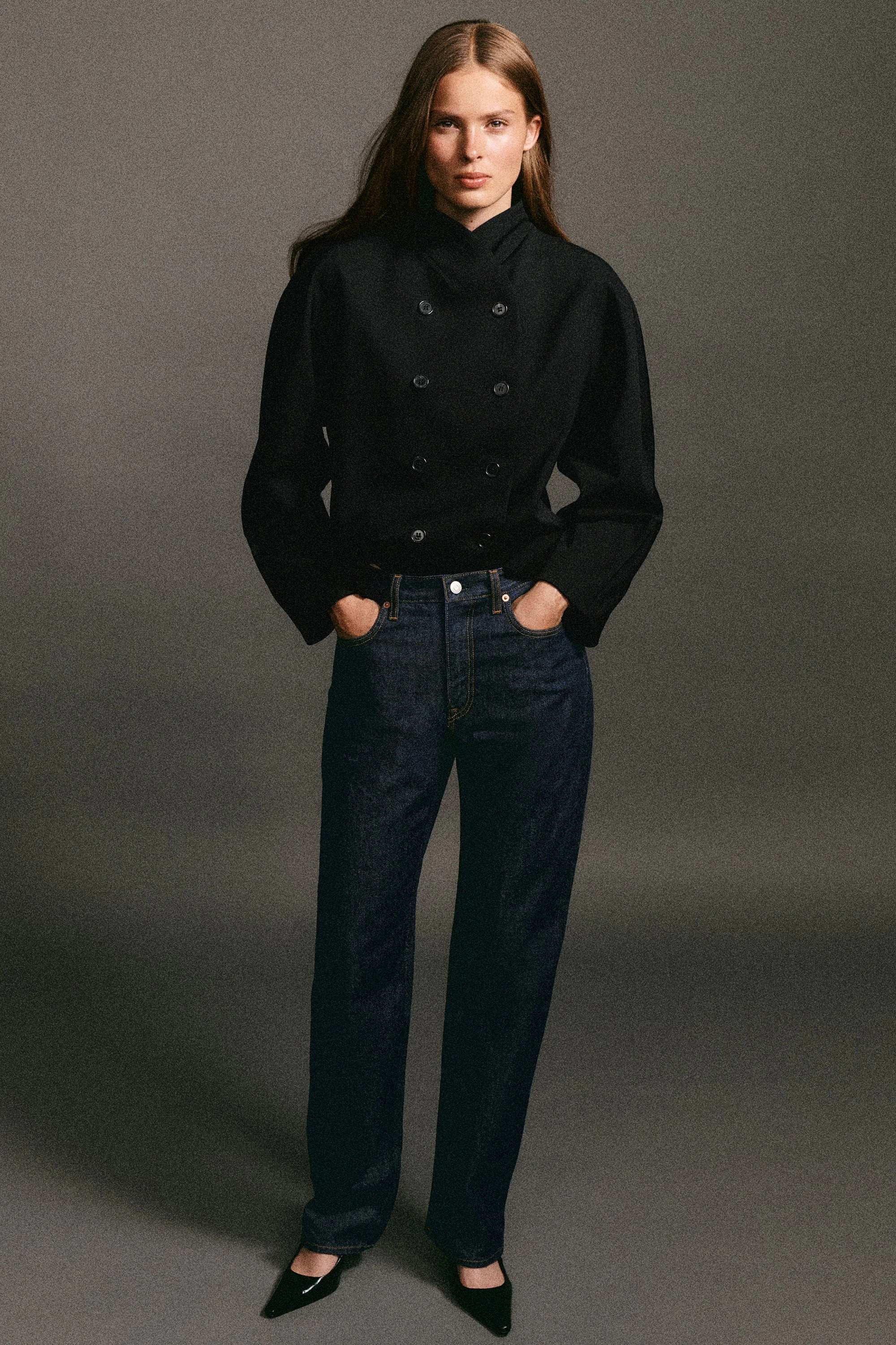 CHORD STRAIGHT-LEG JEANS - 8