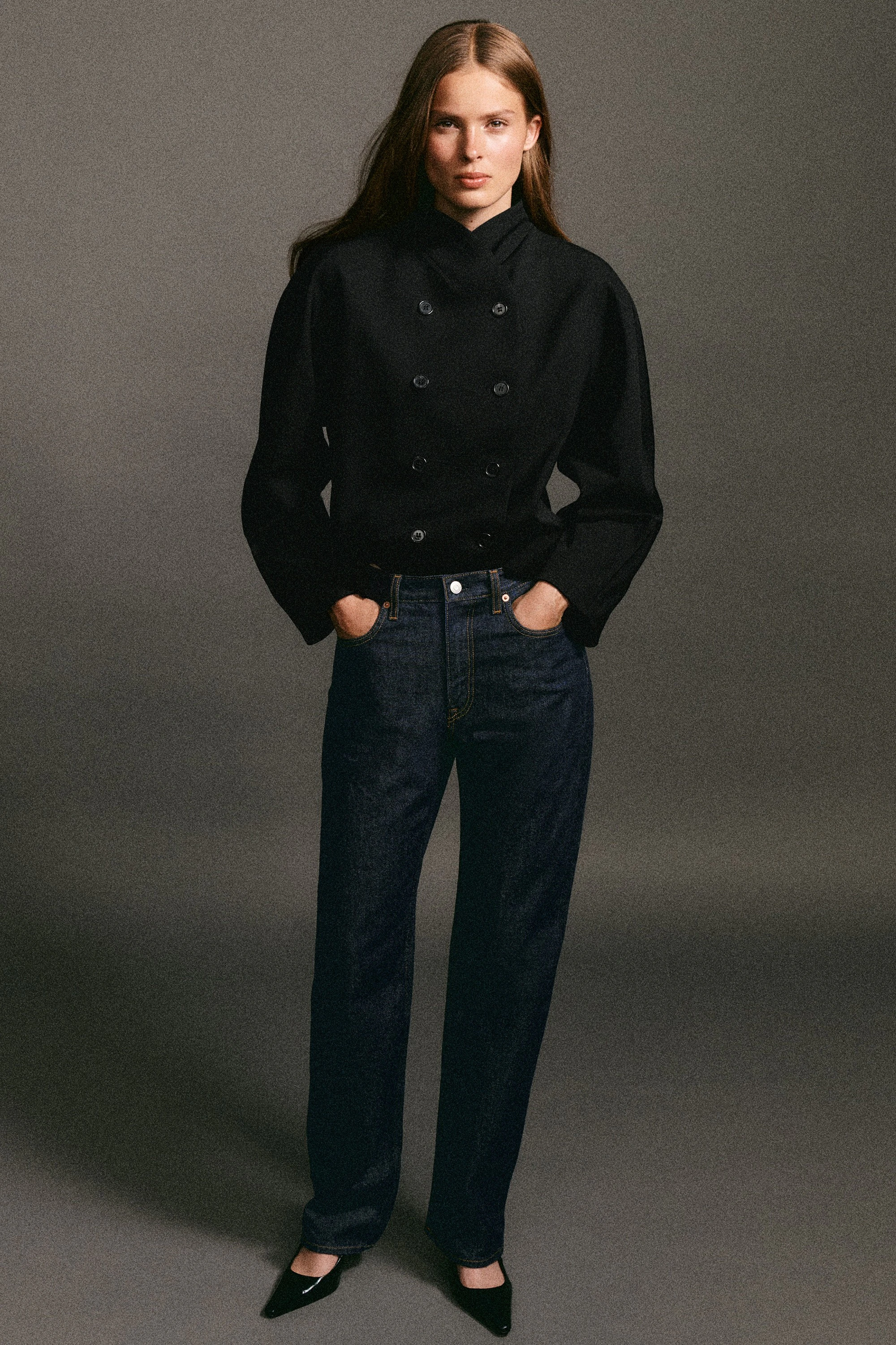 CHORD STRAIGHT-LEG JEANS - 8