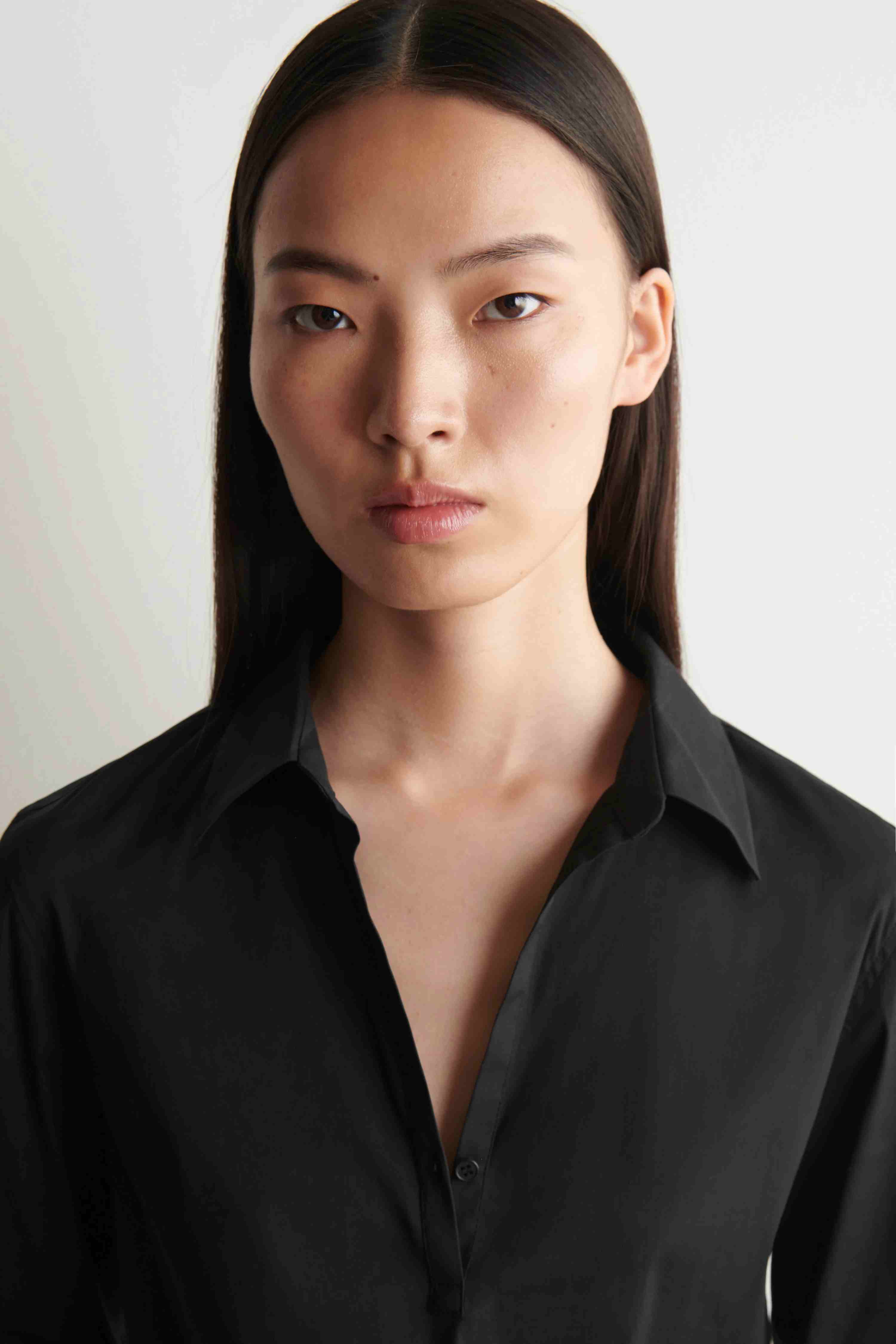 SLIM COTTON-POPLIN HALF-PLACKET SHIRT - 5