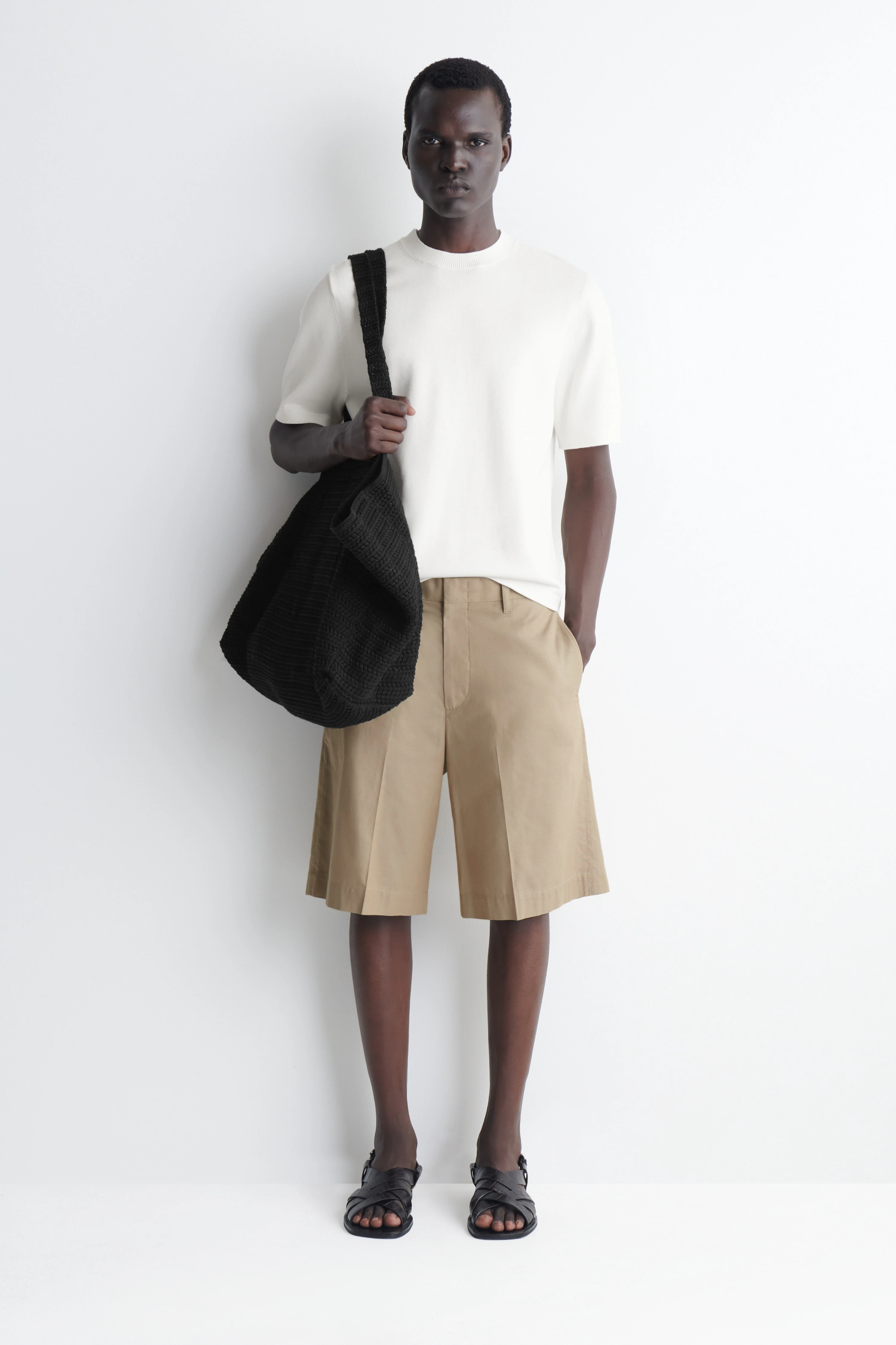 KNITTED COTTON T-SHIRT - 3