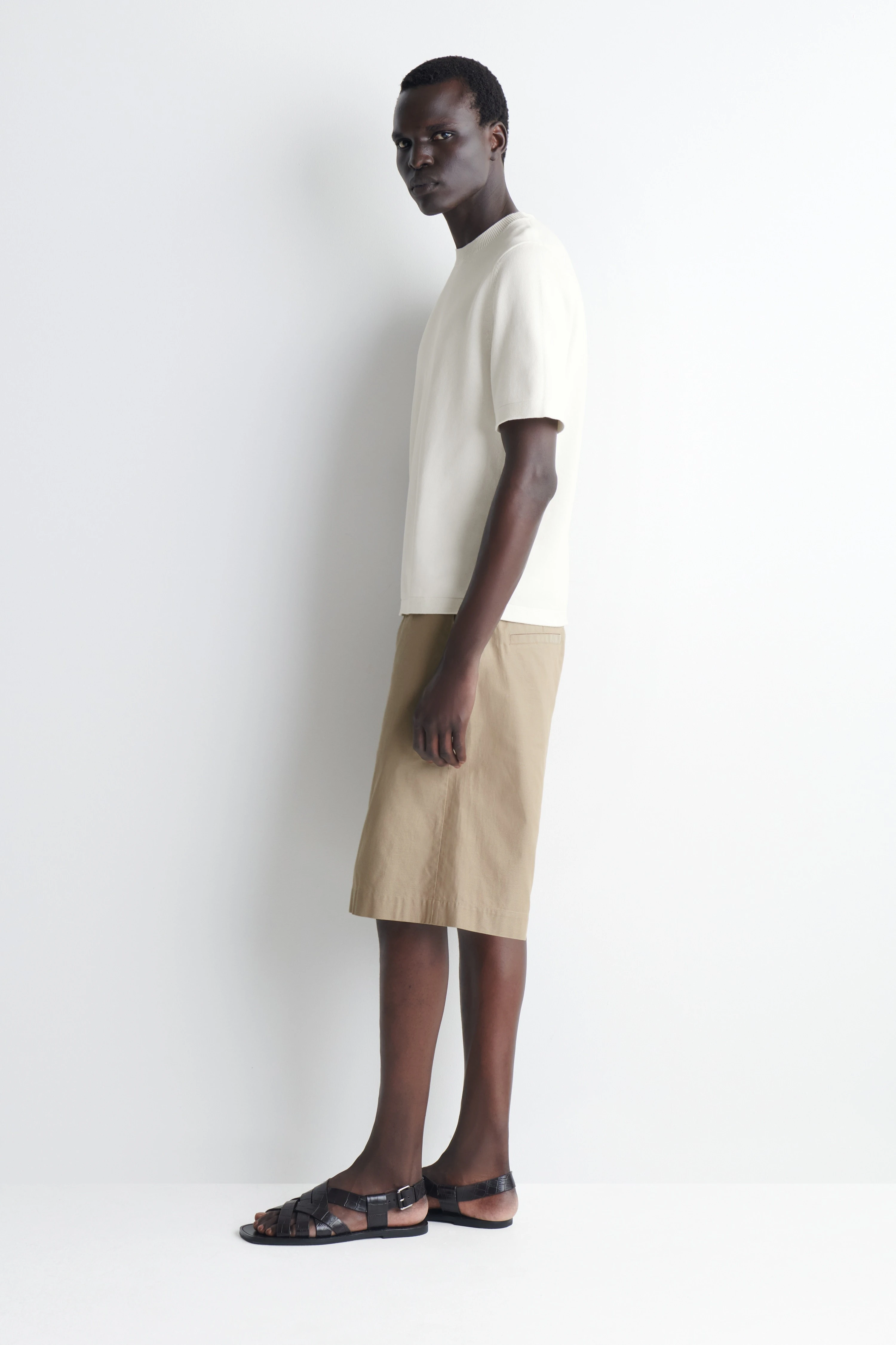 KNITTED COTTON T-SHIRT - 4