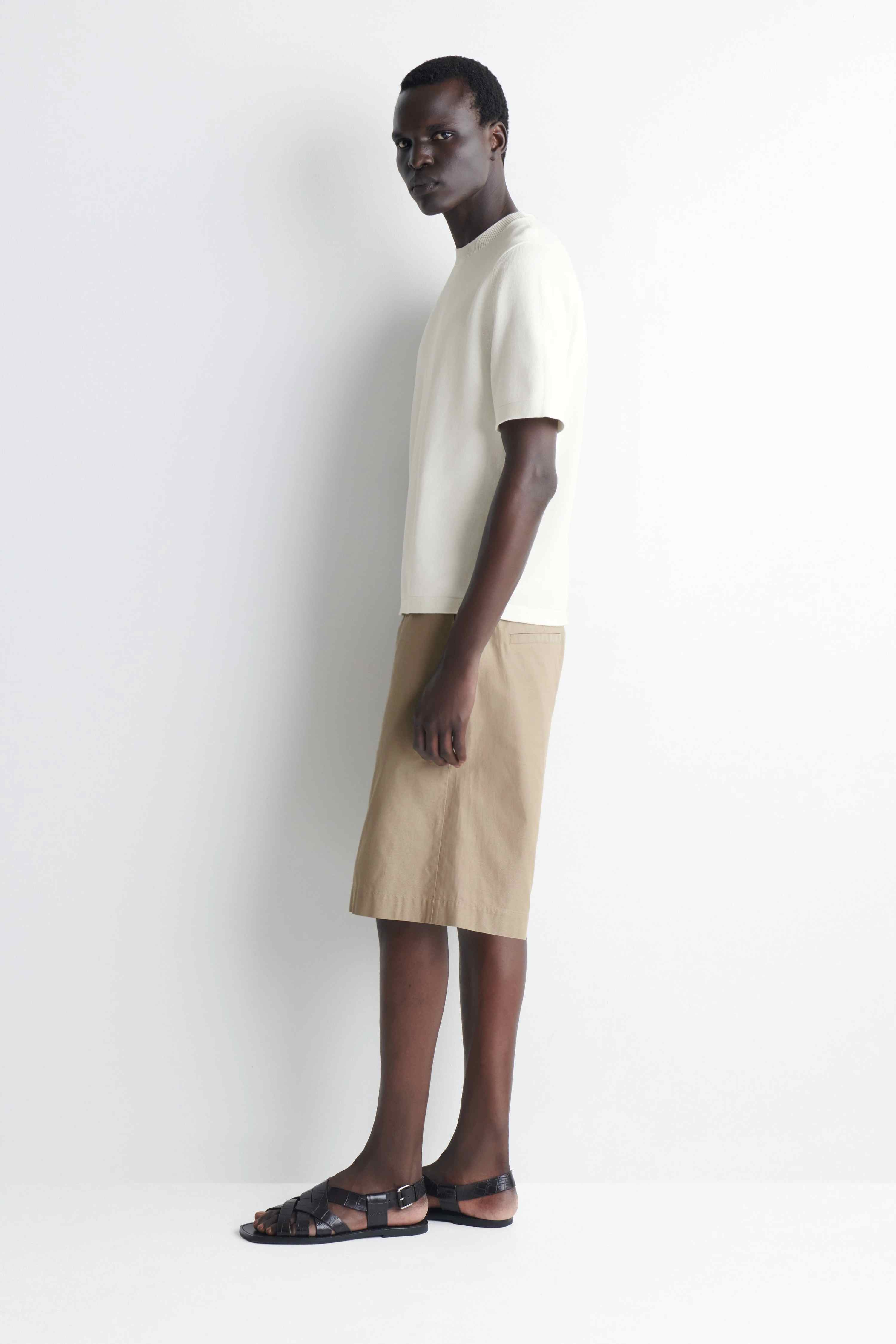 KNITTED COTTON T-SHIRT - 4