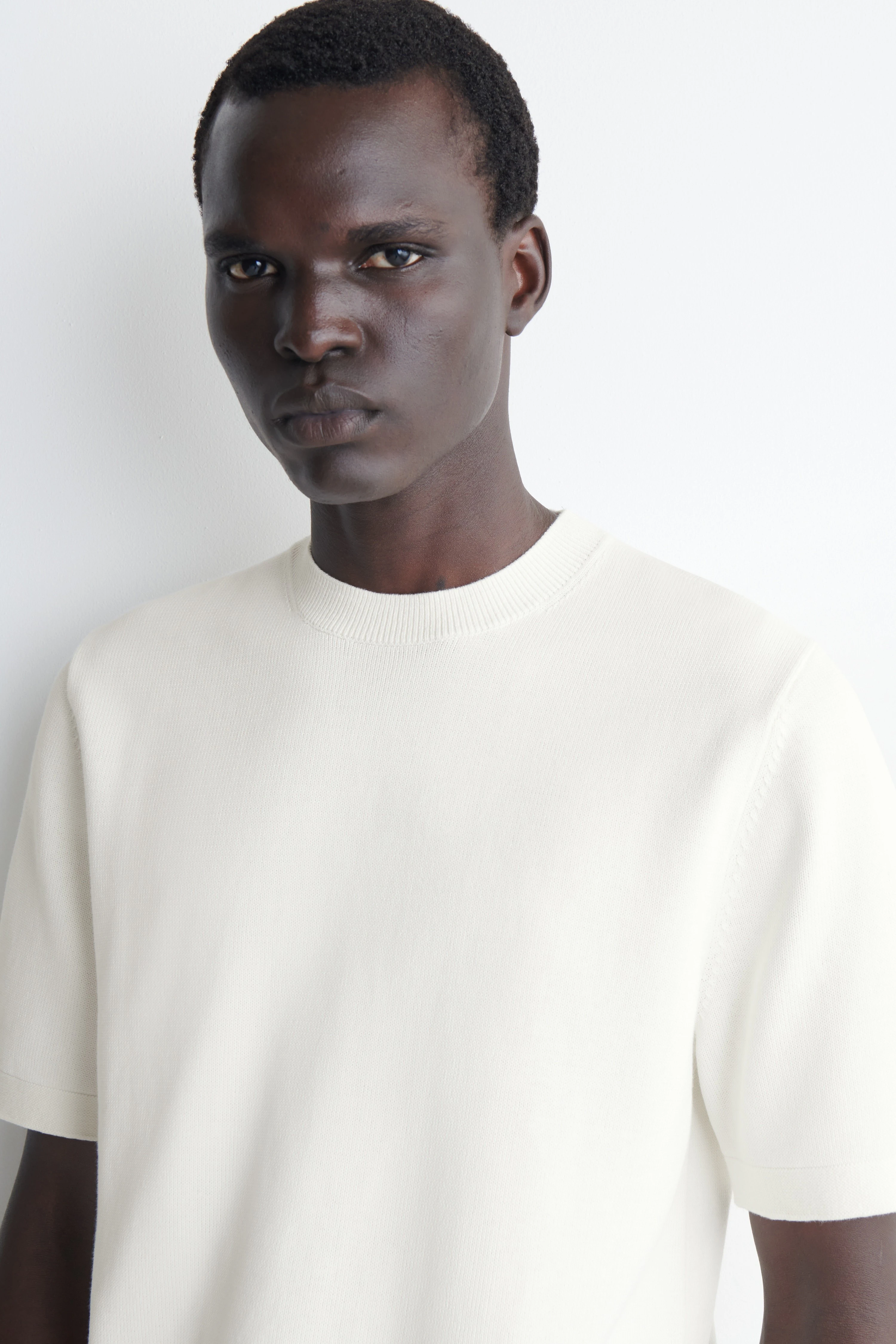 KNITTED COTTON T-SHIRT - 5