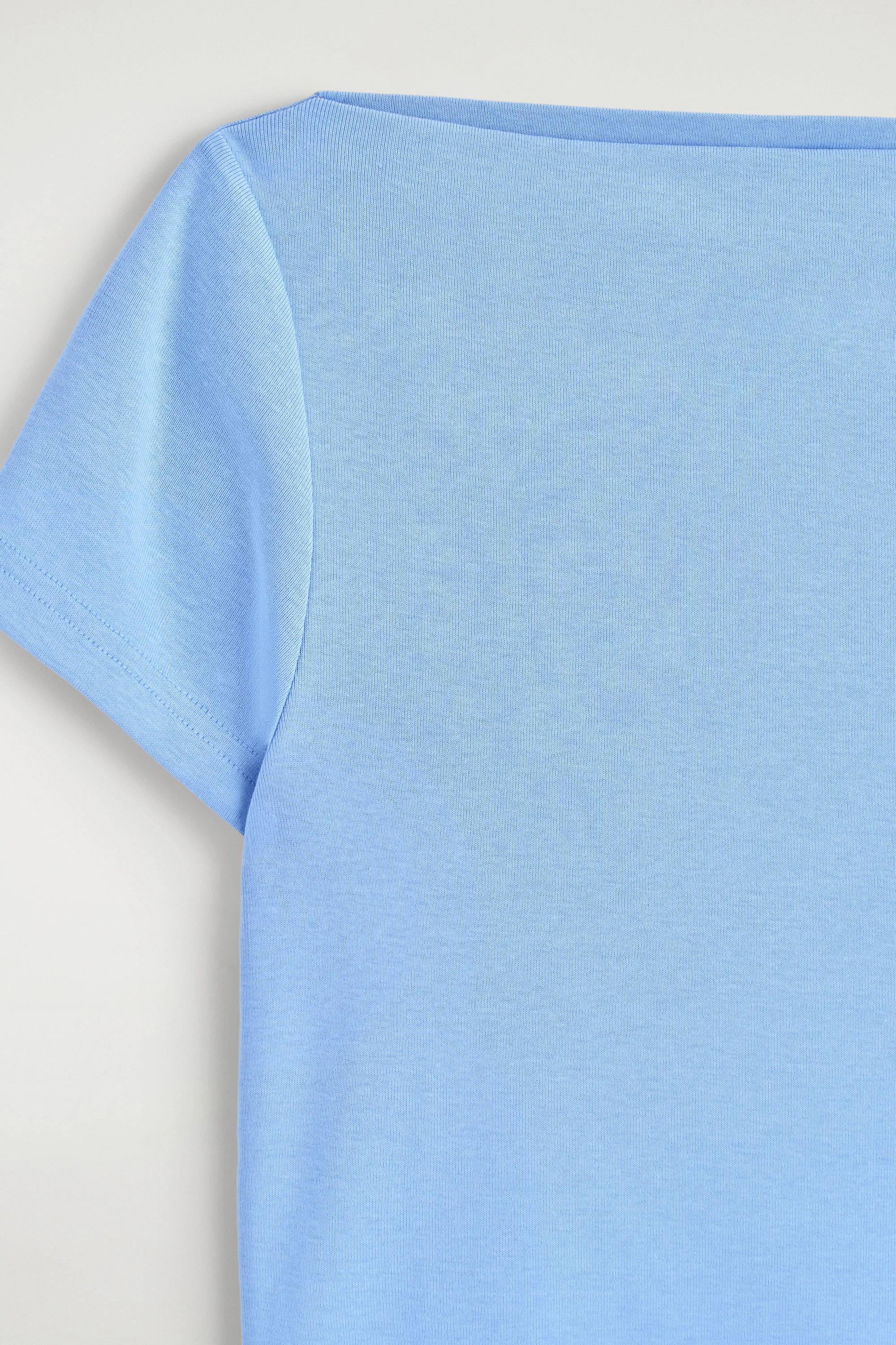 SLIM BOAT-NECK COTTON T-SHIRT - 7
