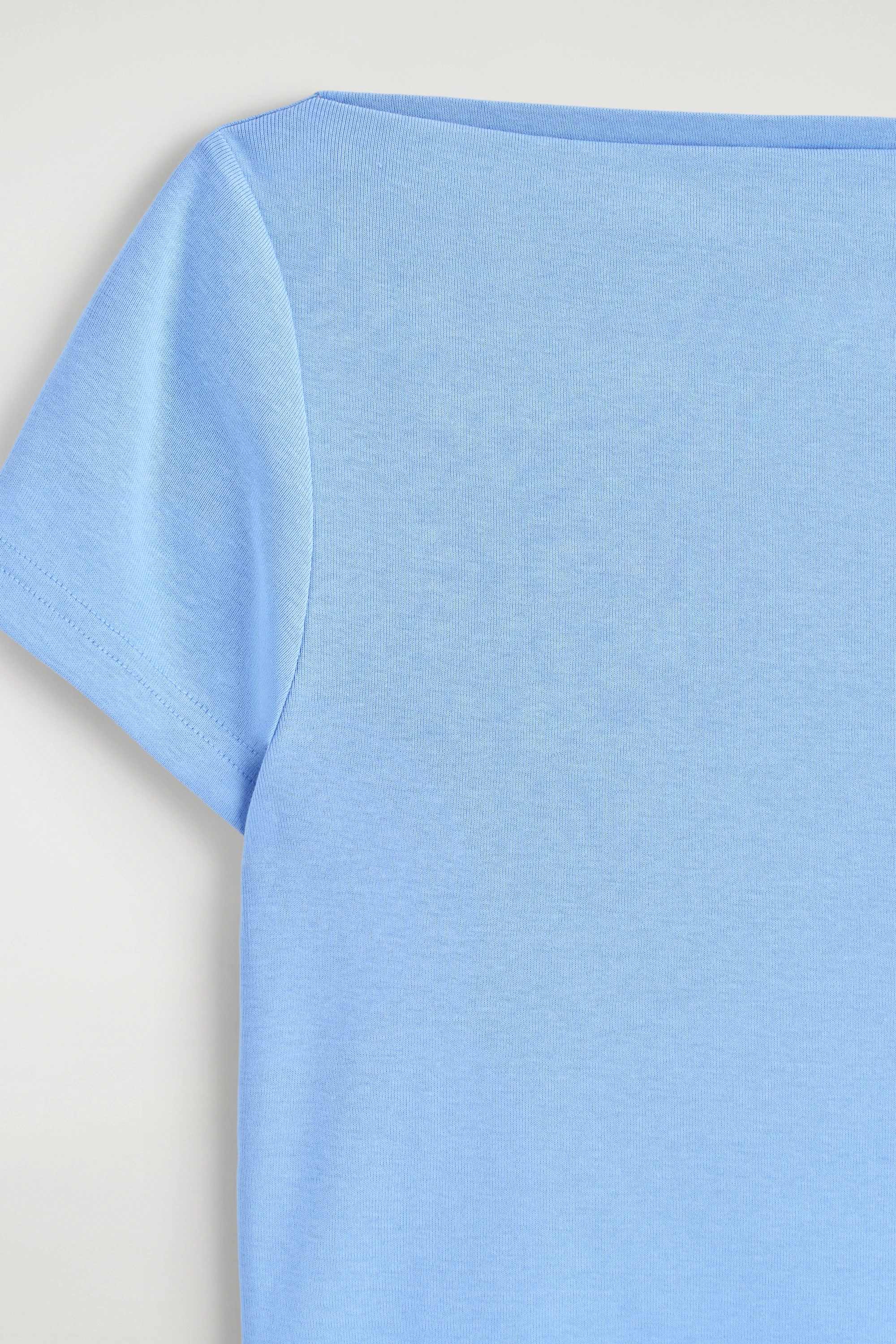 SLIM BOAT-NECK COTTON T-SHIRT - 7