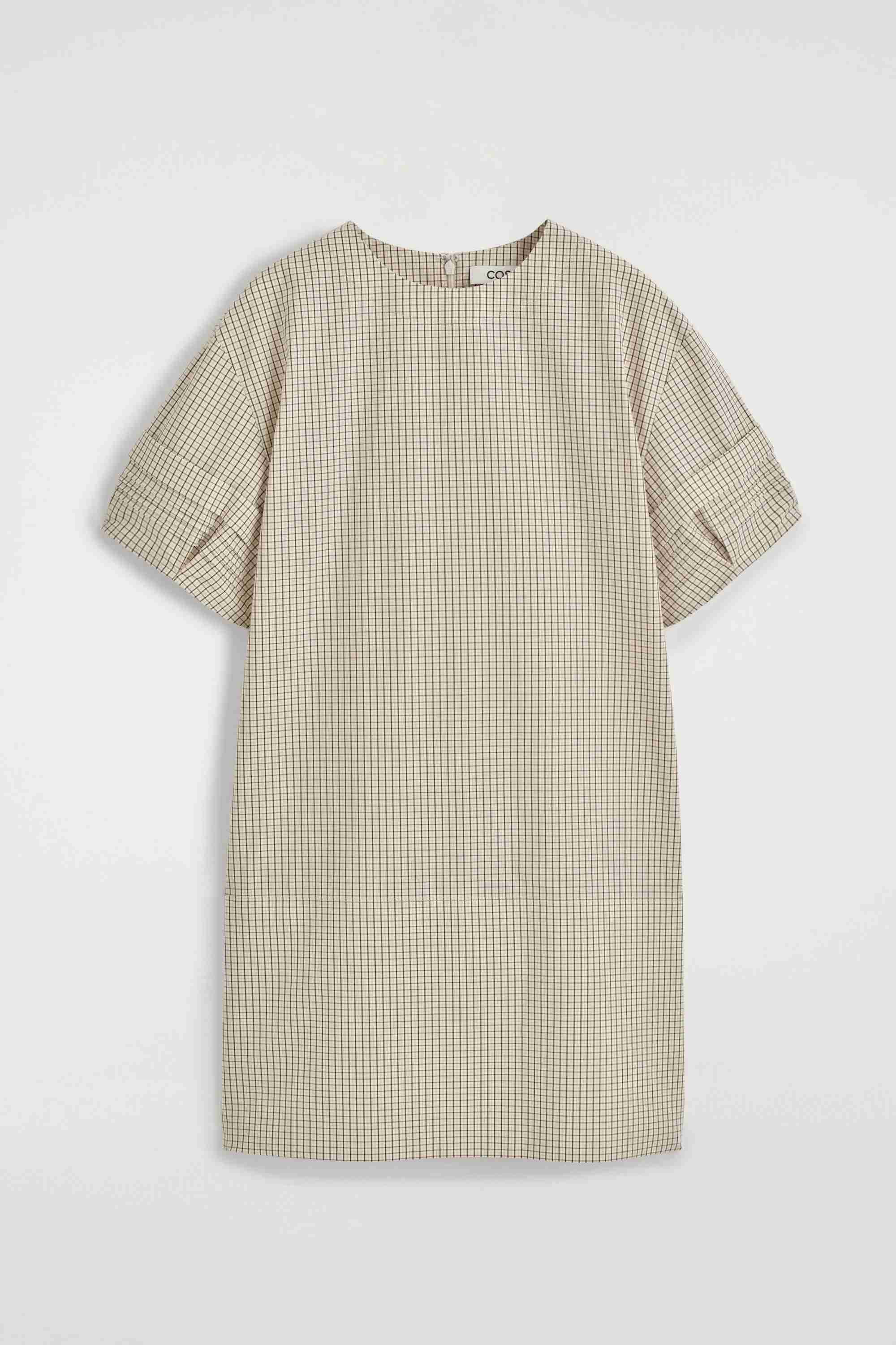 PINTUCKED COTTON MINI DRESS - 6