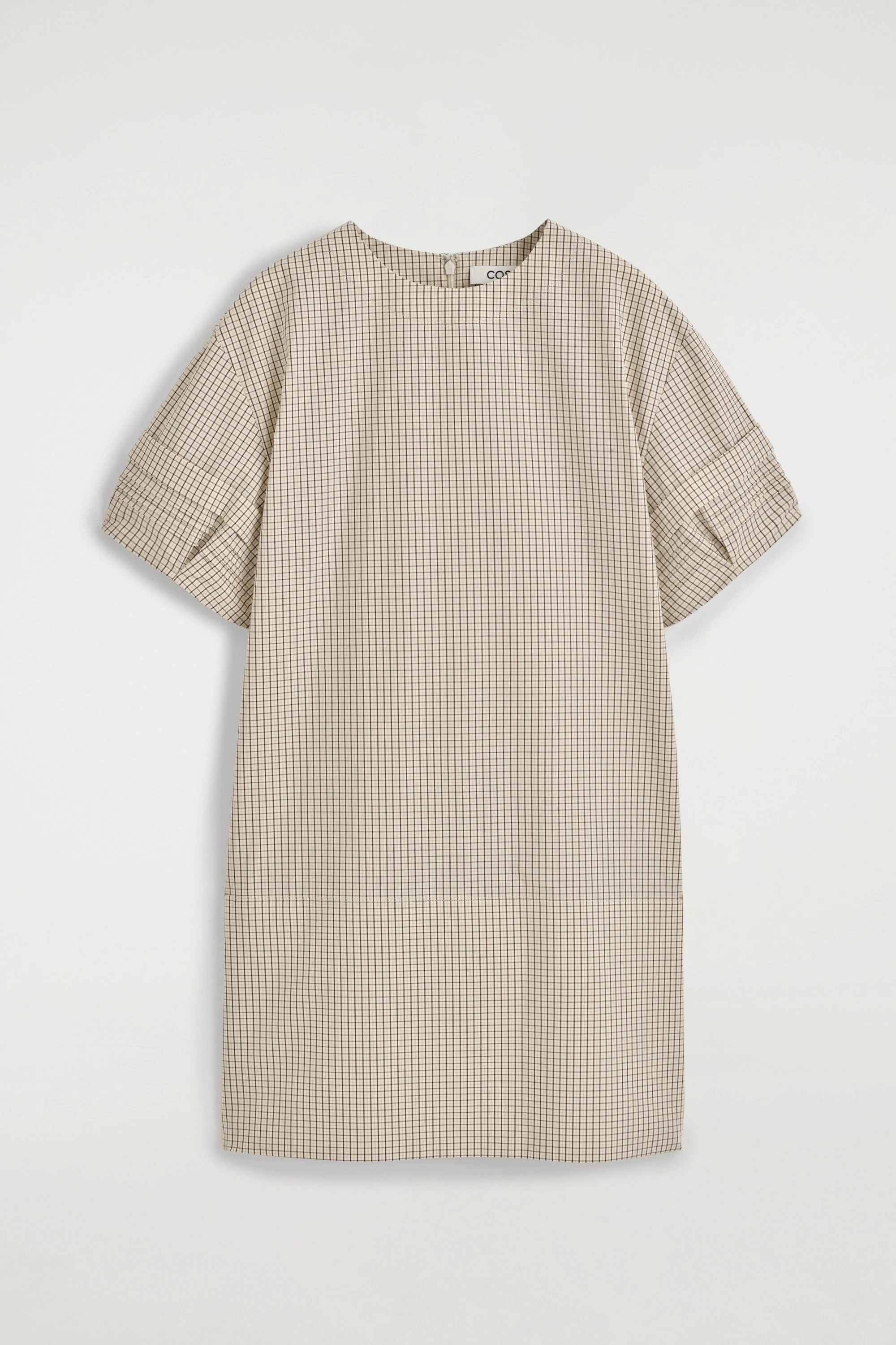 PINTUCKED COTTON MINI DRESS - 6