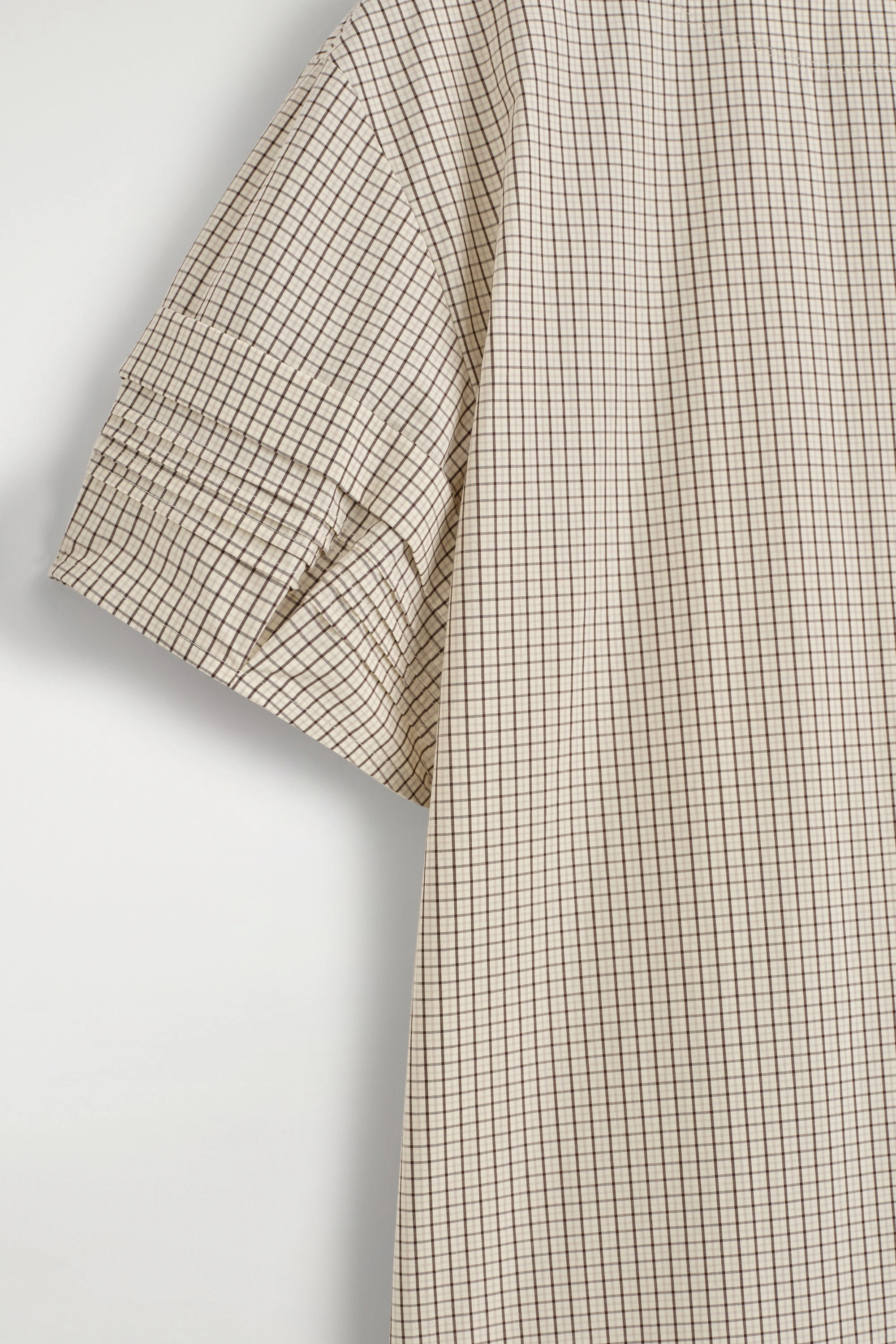 PINTUCKED COTTON MINI DRESS - 7