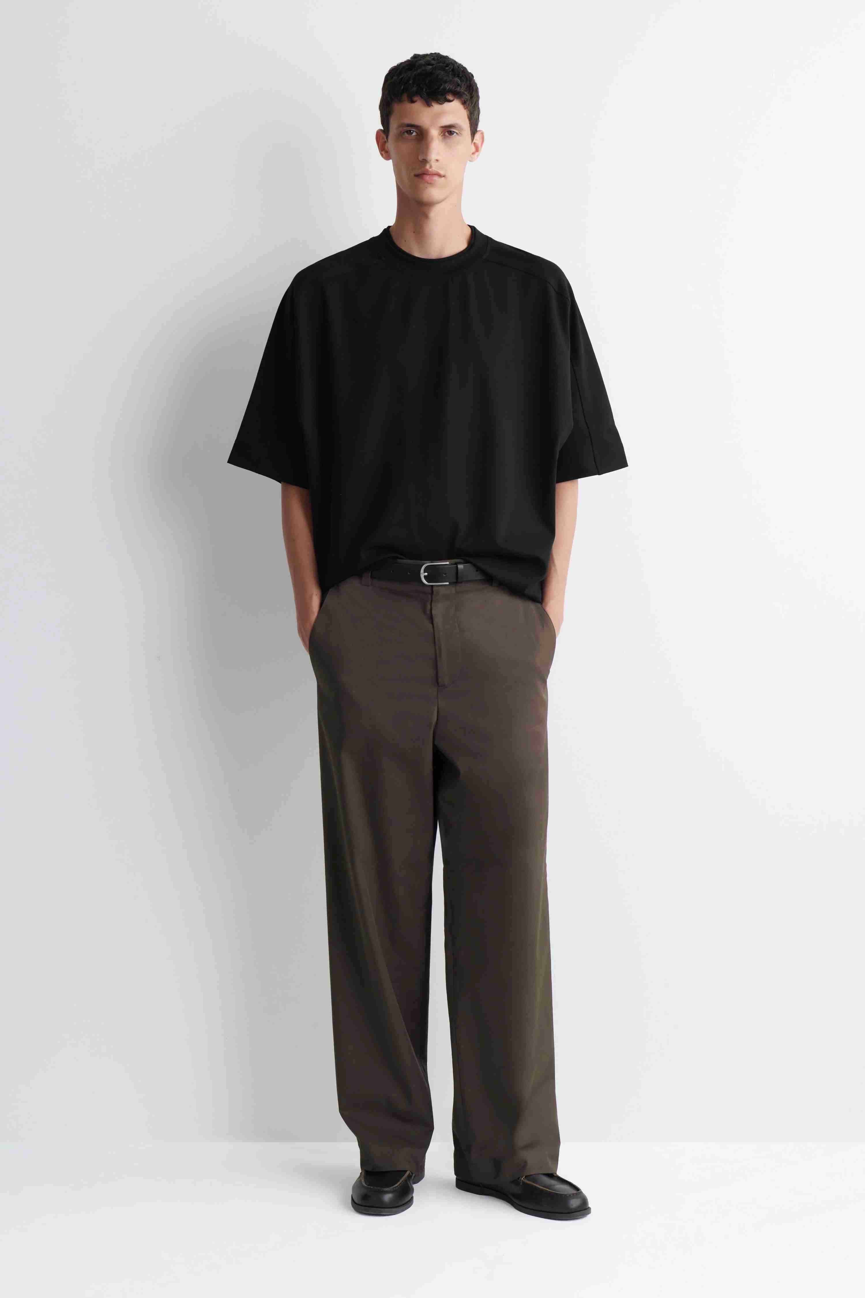 OVERSIZED INTERLOCK COTTON T-SHIRT - 5