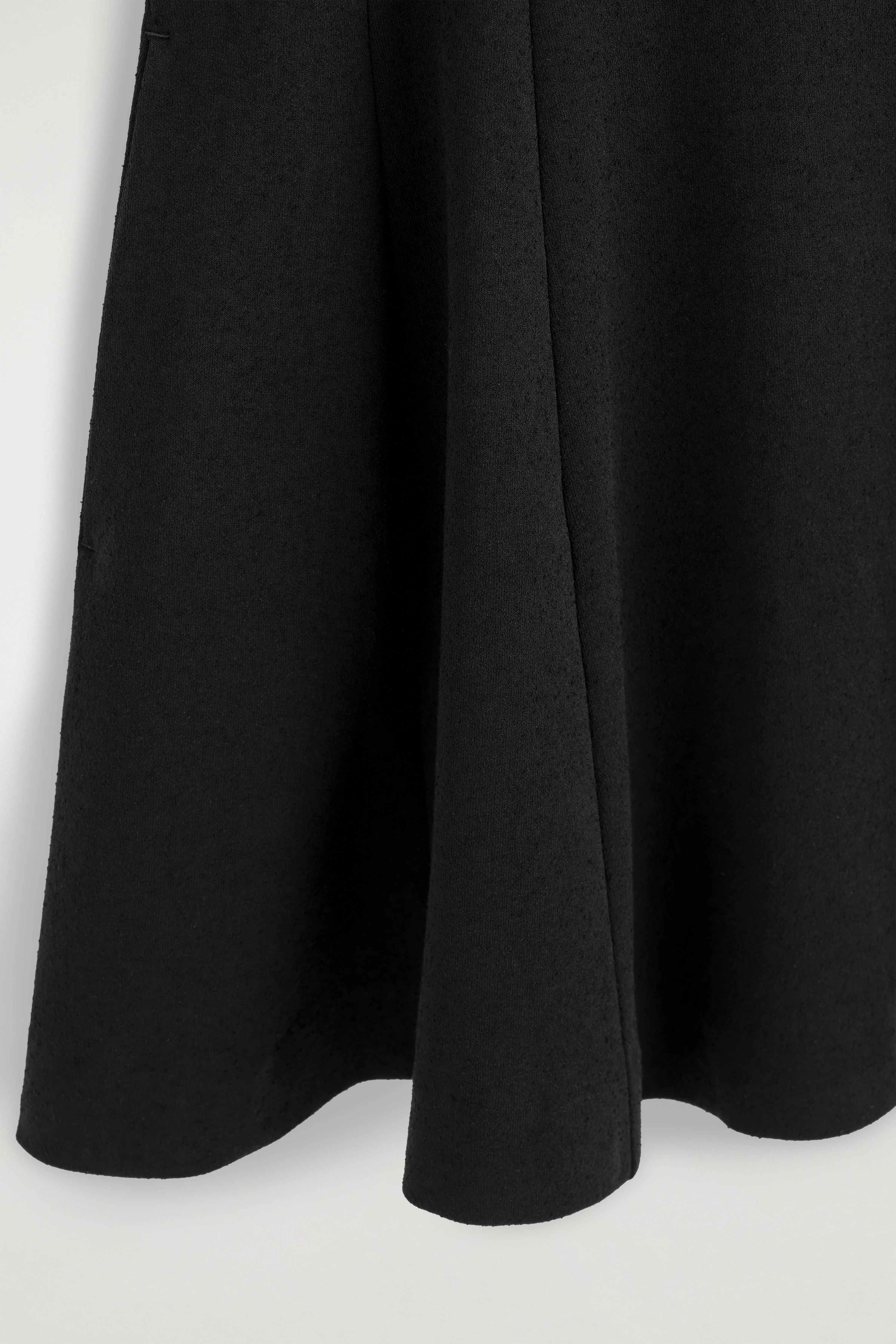 SCULPTED FLARED COTTON MINI DRESS - 8