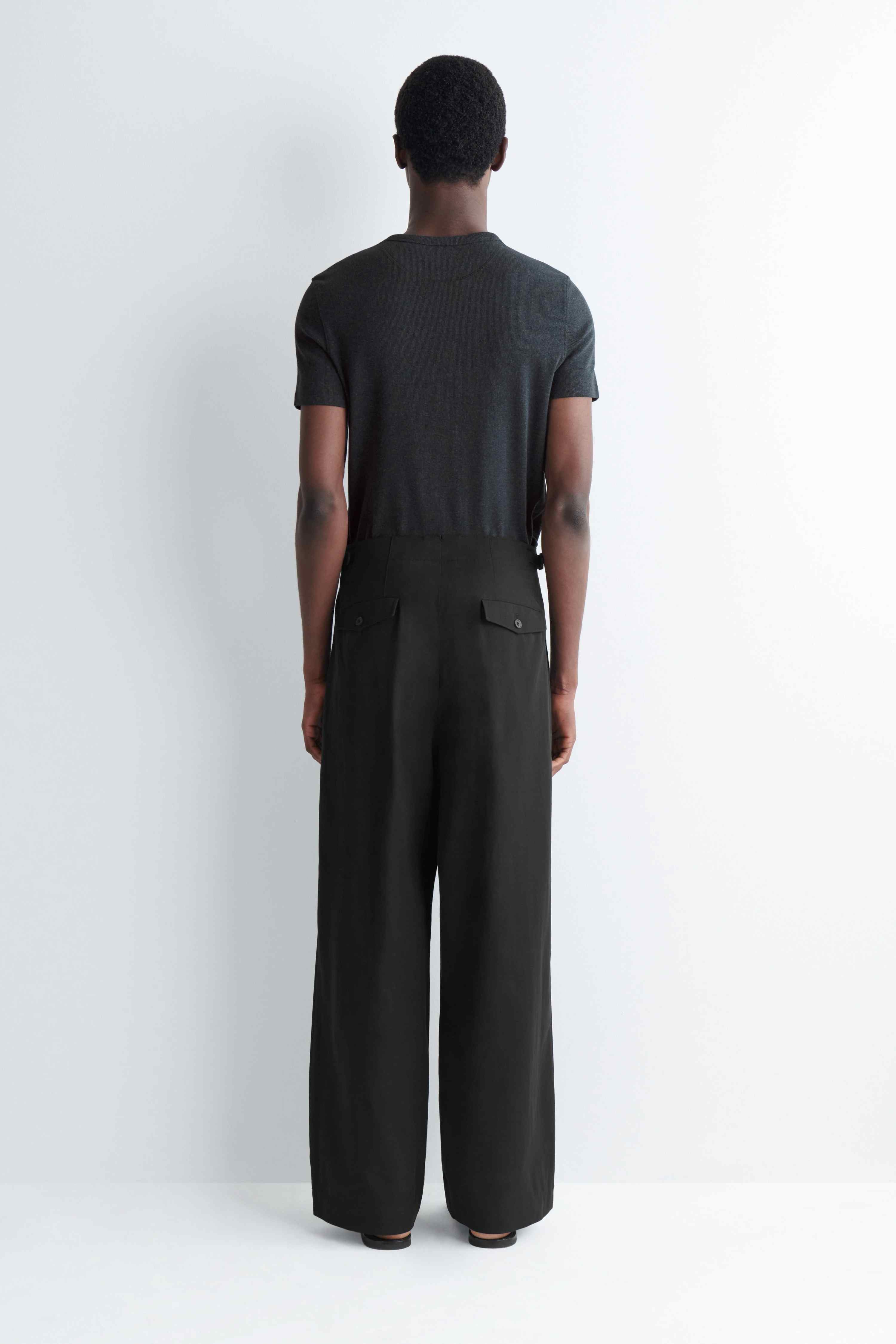 POCKET-DETAIL RELAXED-FIT WIDE-LEG TROUSERS - 2