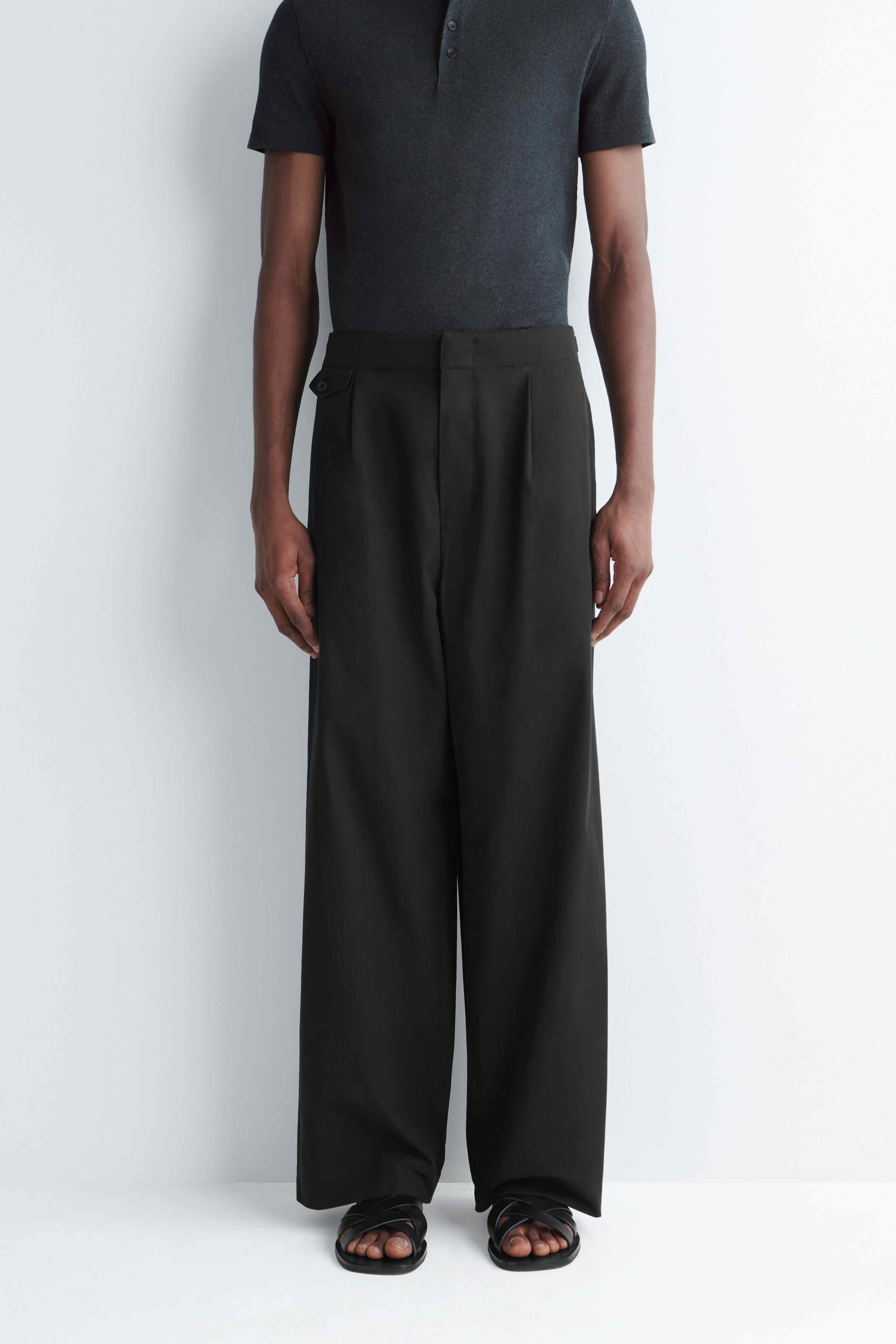 POCKET-DETAIL RELAXED-FIT WIDE-LEG TROUSERS - 5