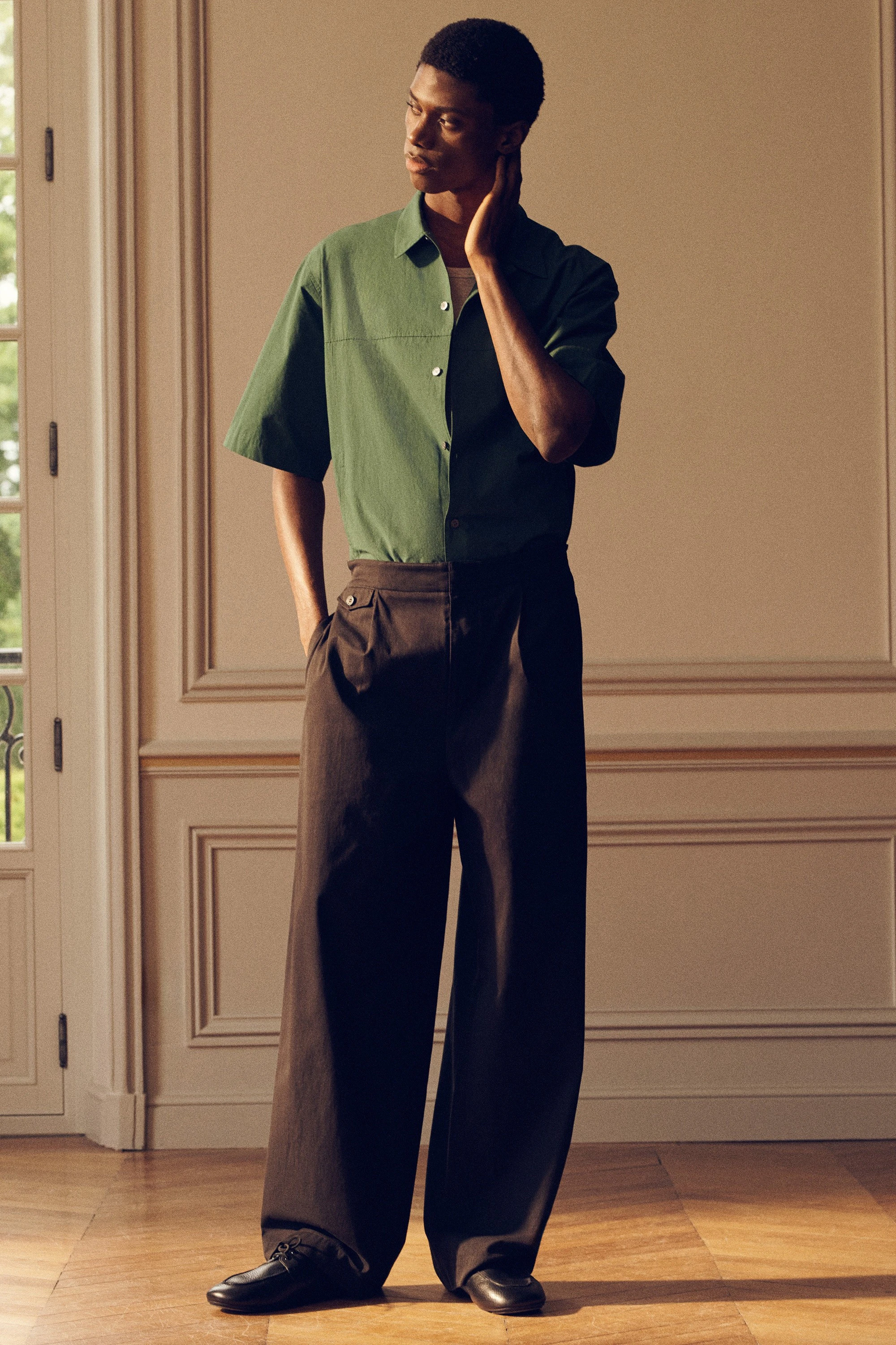 POCKET-DETAIL RELAXED-FIT WIDE-LEG TROUSERS - 8