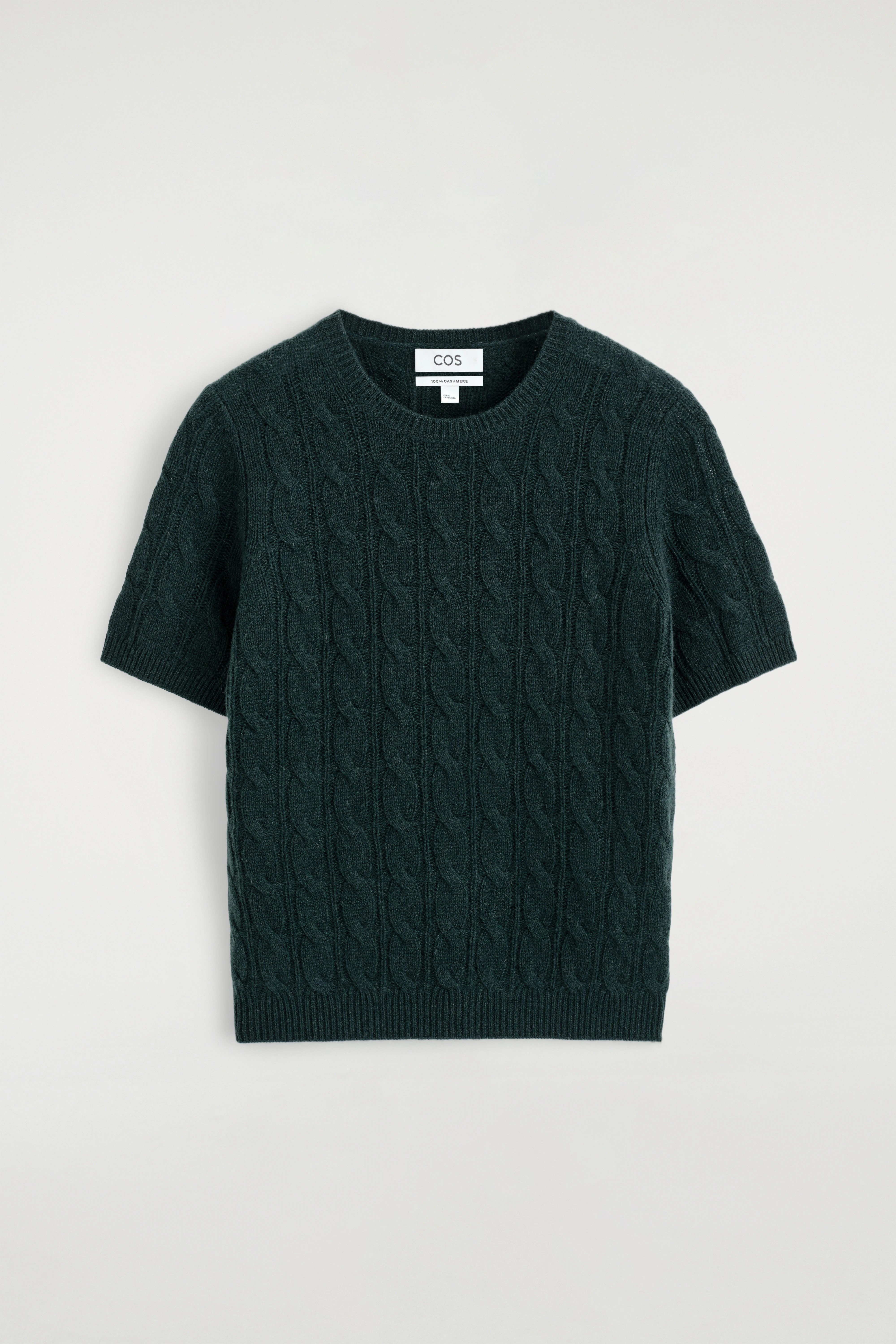 CABLE-KNIT PURE CASHMERE T-SHIRT - 5