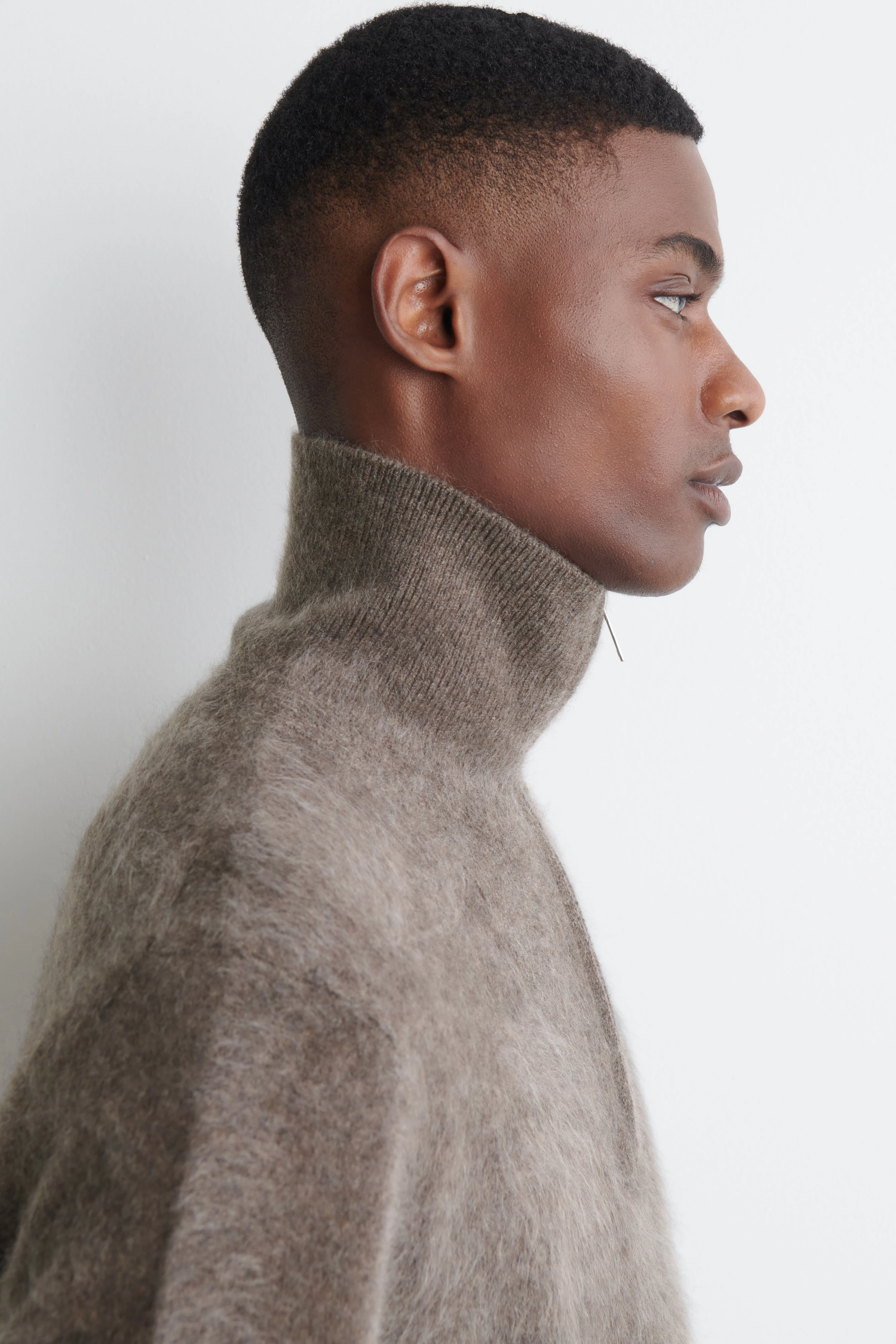 BRUSHED PURE CASHMERE ZIP-UP JUMPER - 5