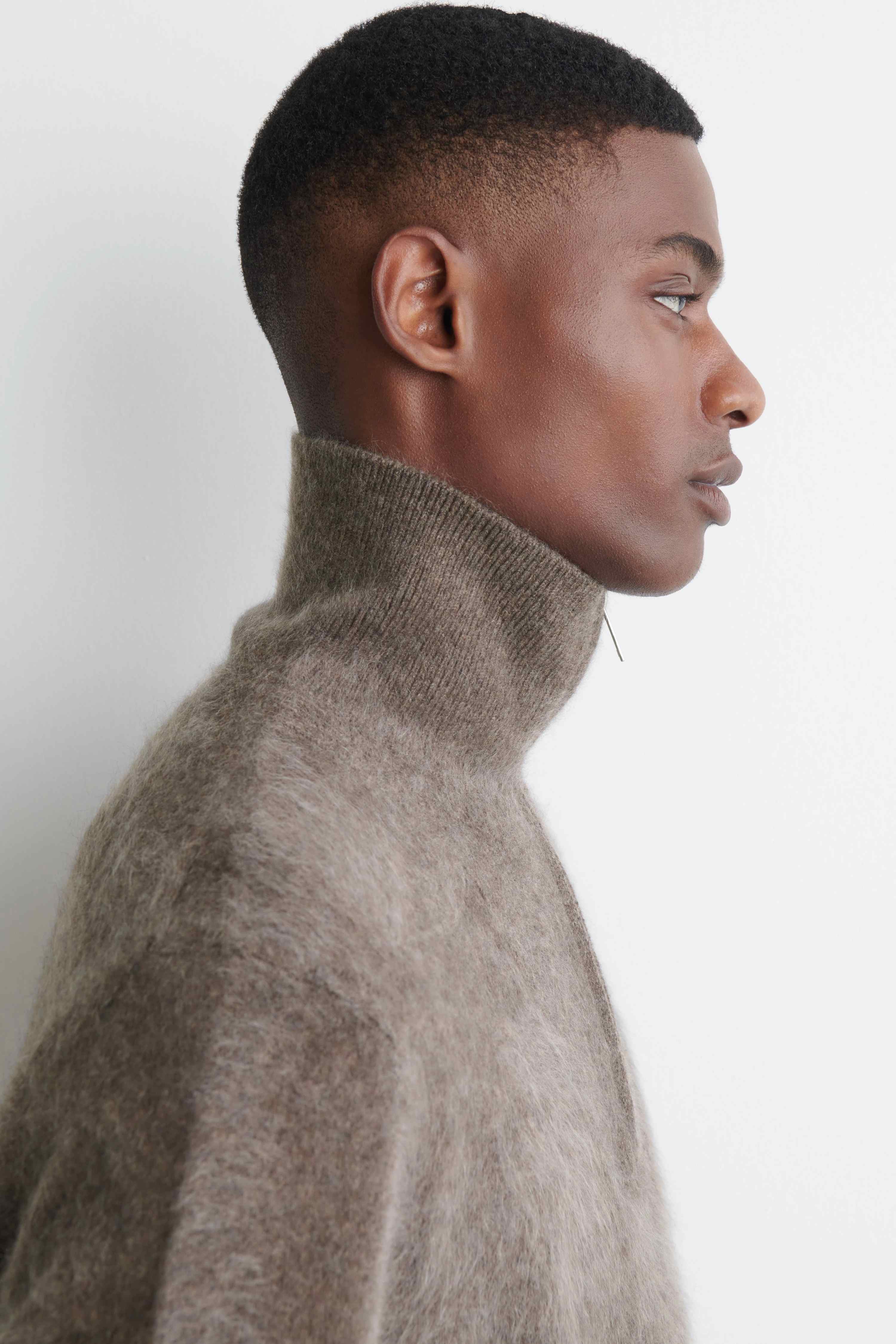 BRUSHED PURE CASHMERE ZIP-UP JUMPER - 5