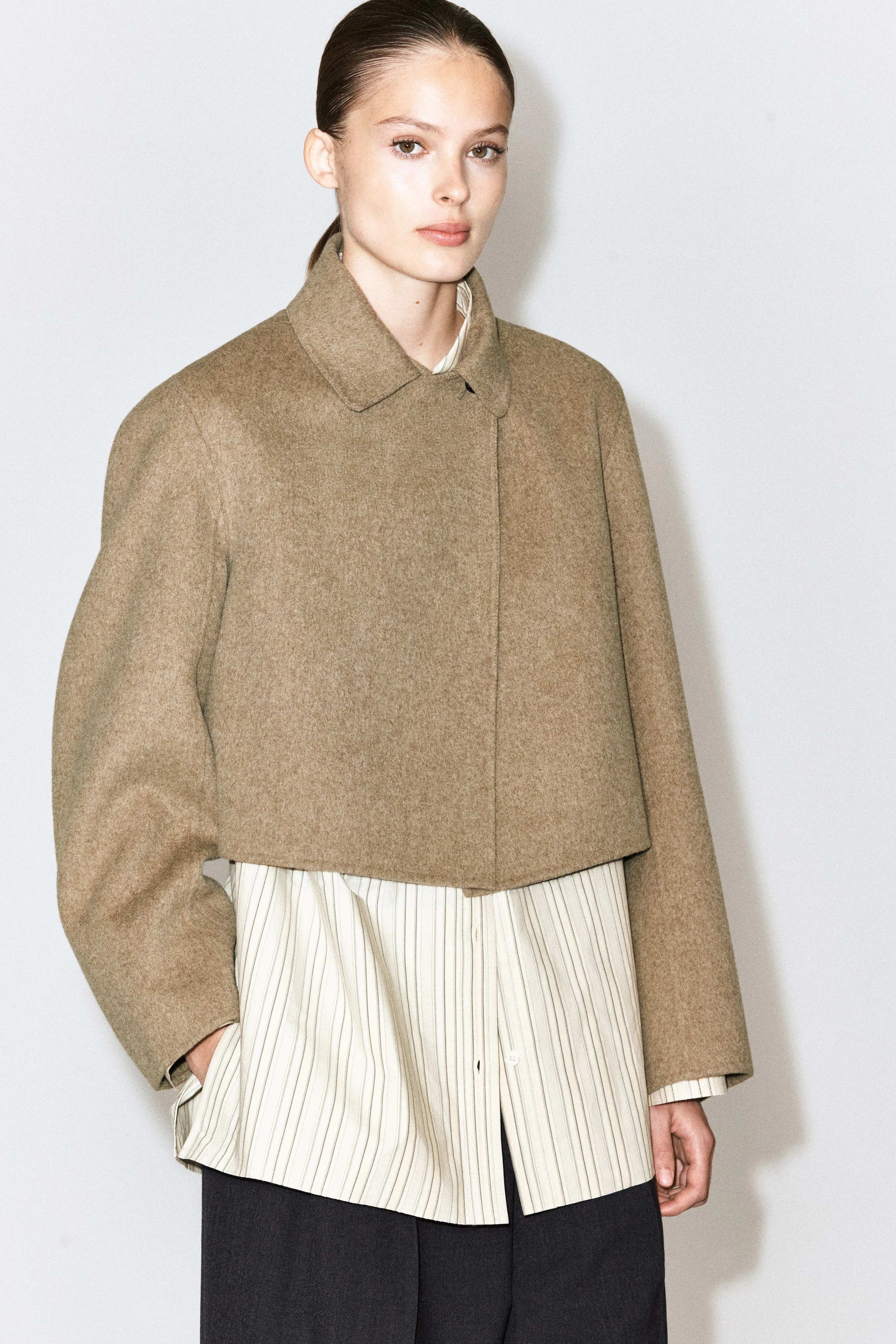 OVERSIZED CROPPED DOUBLE-FACED WOOL JACKET - 3