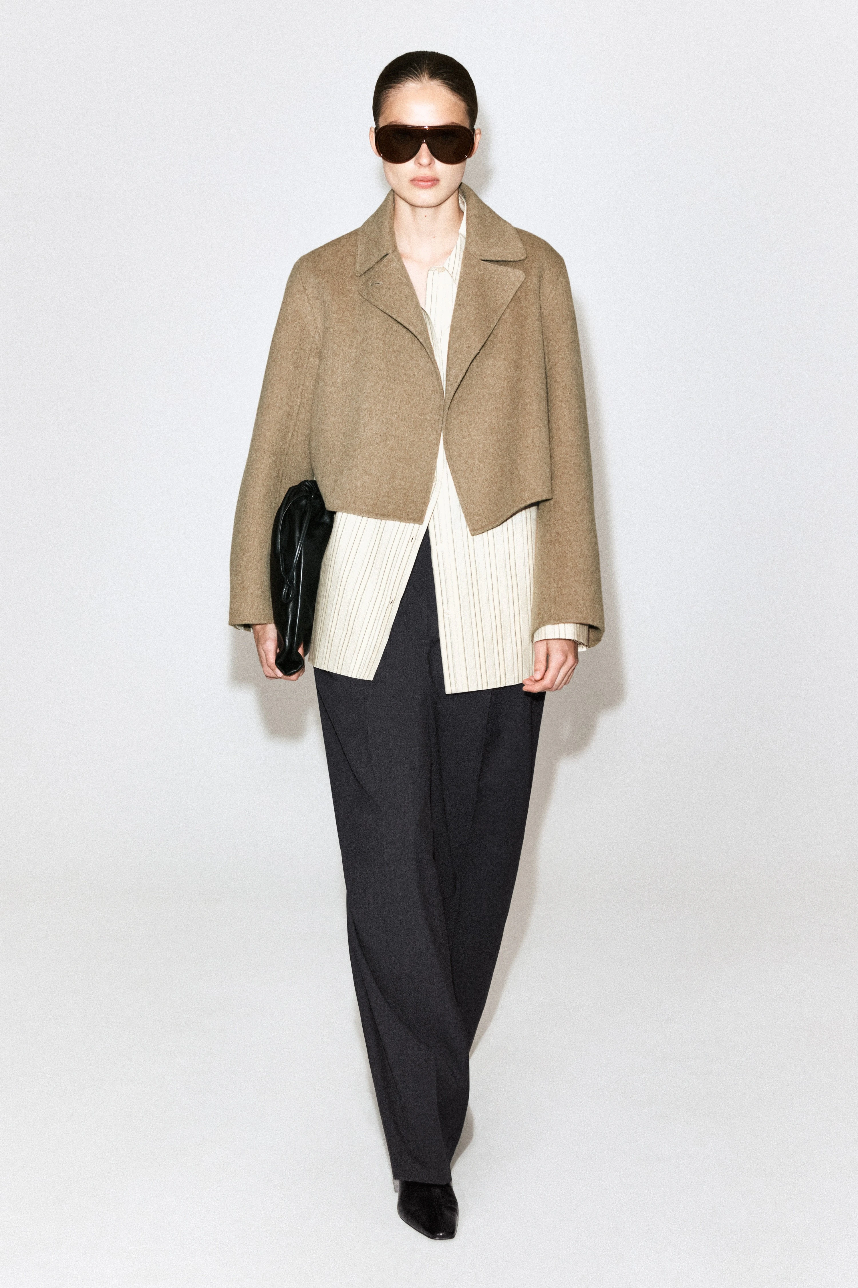 OVERSIZED CROPPED DOUBLE-FACED WOOL JACKET - 5