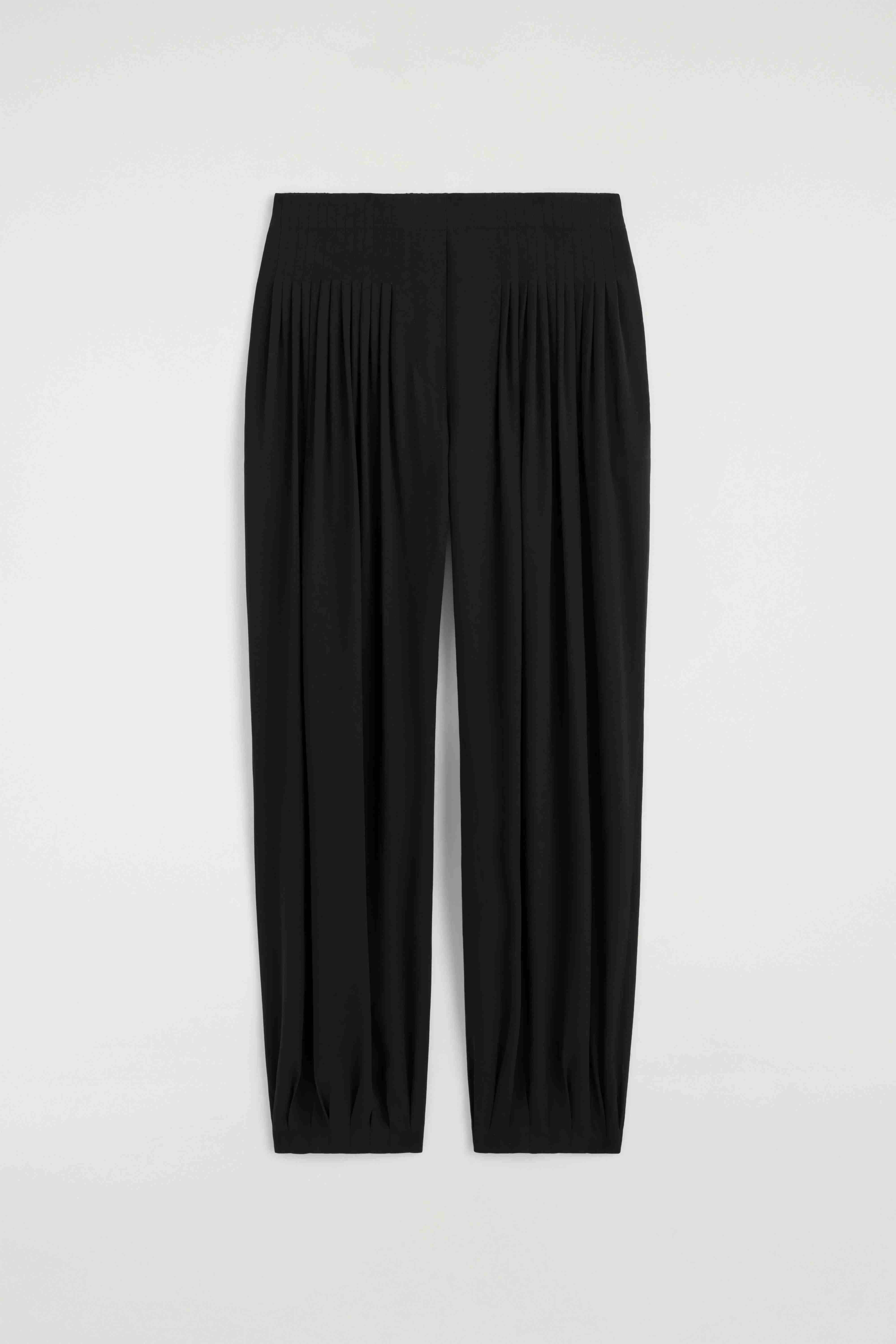 PLEATED CREPE BALLOON TROUSERS - 6