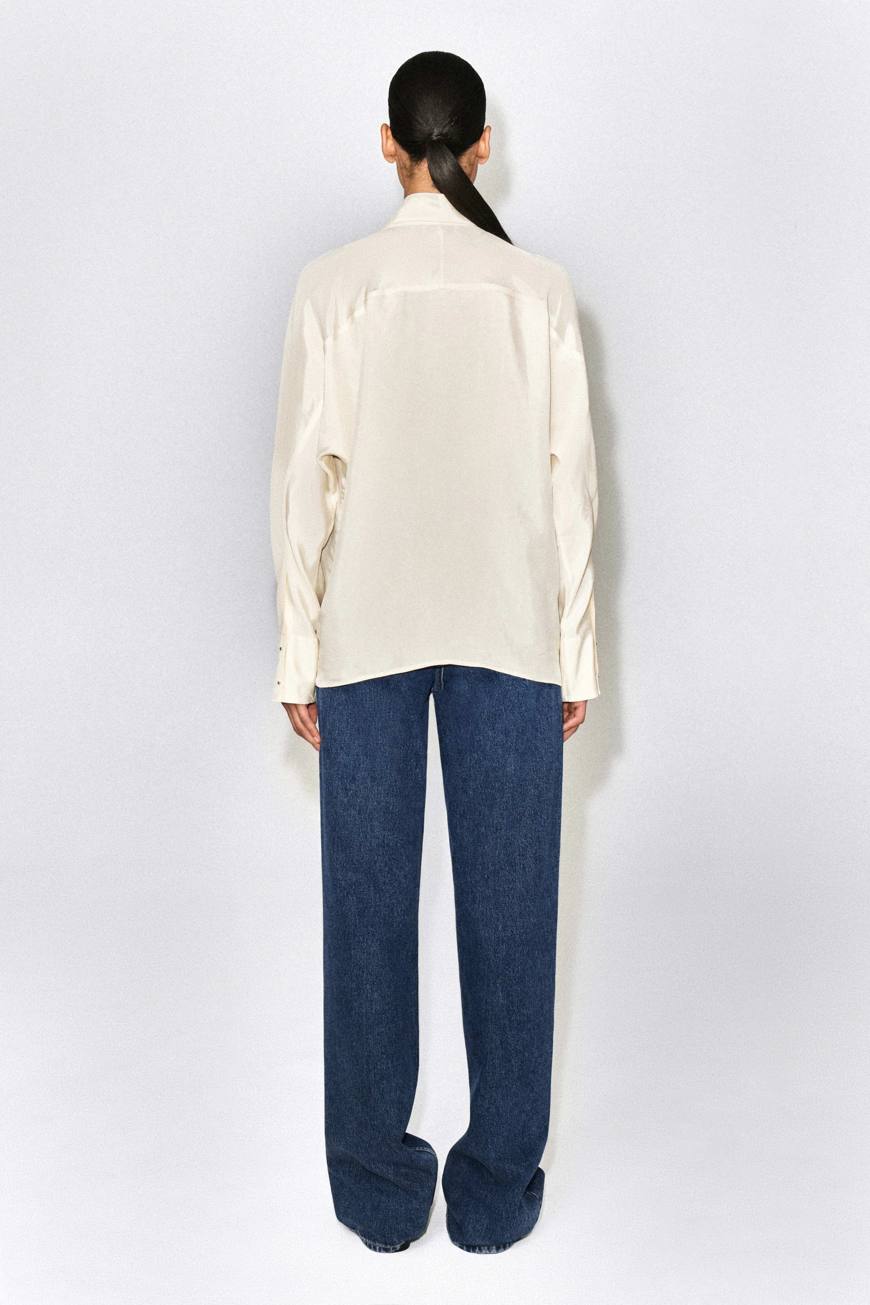 STUD-DETAIL FUNNEL-NECK BLOUSE - 2