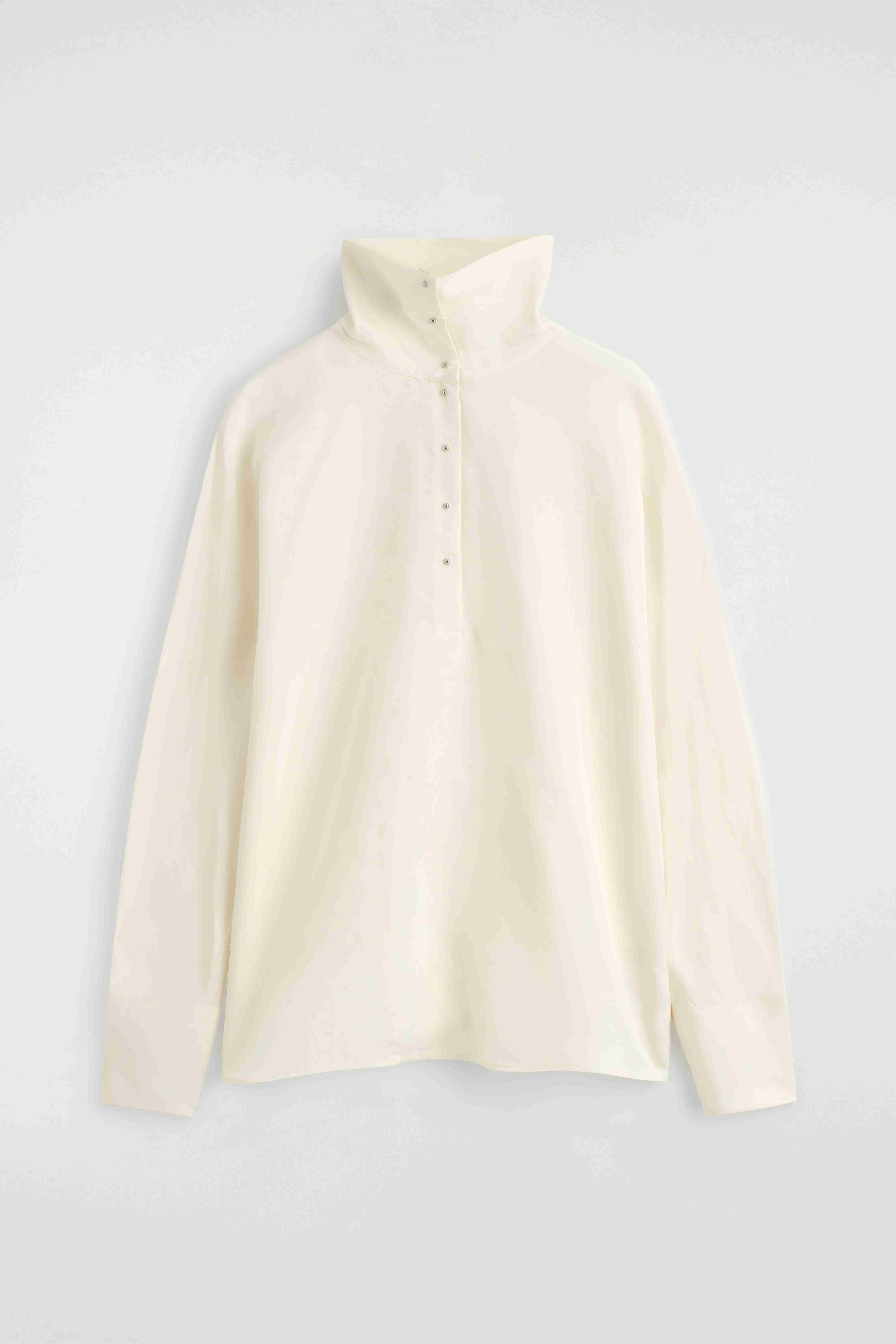 STUD-DETAIL FUNNEL-NECK BLOUSE - 7