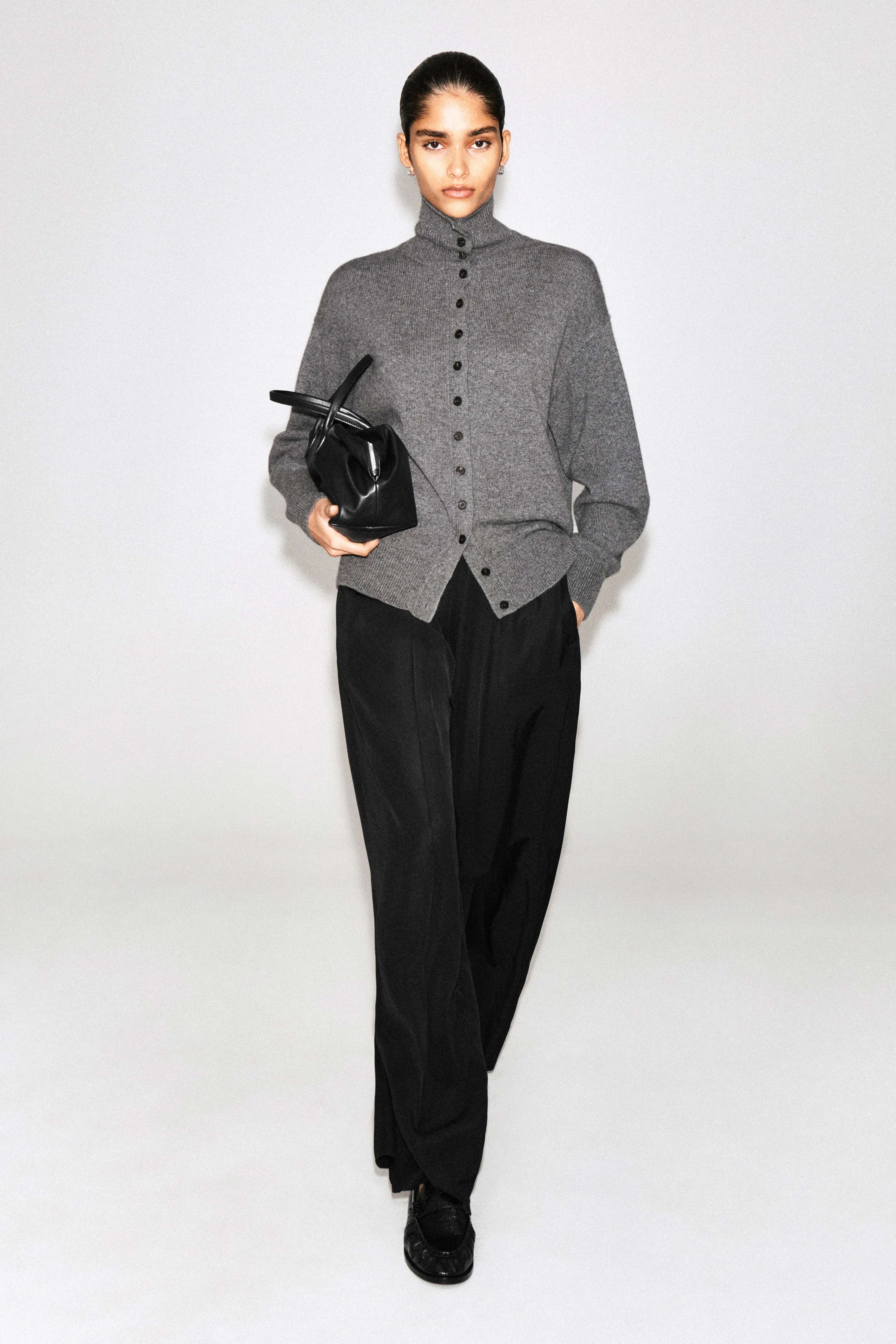 ELASTICATED TWILL STRAIGHT-LEG TROUSERS - 3