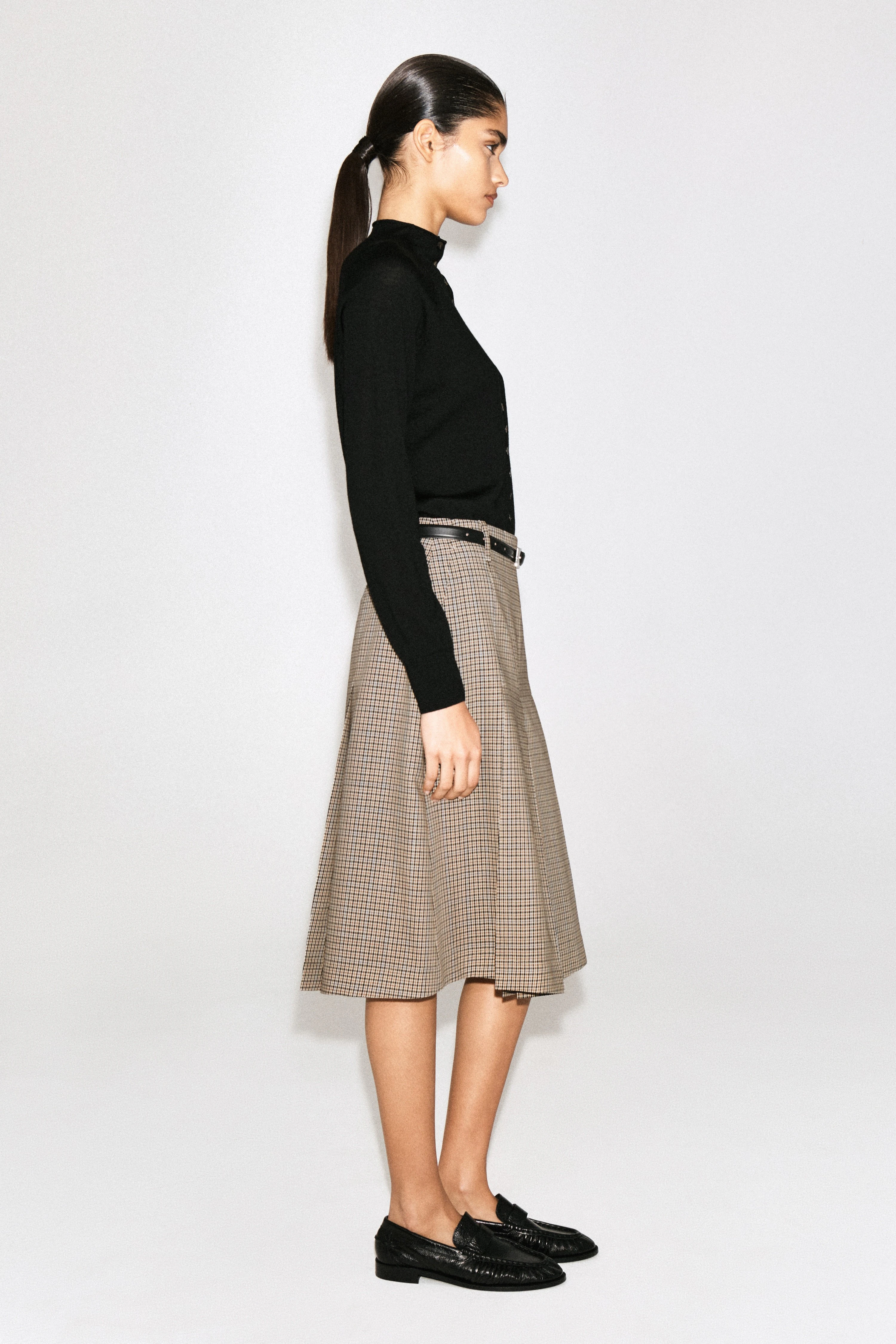MERINO WOOL FUNNEL-NECK CARDIGAN - 4