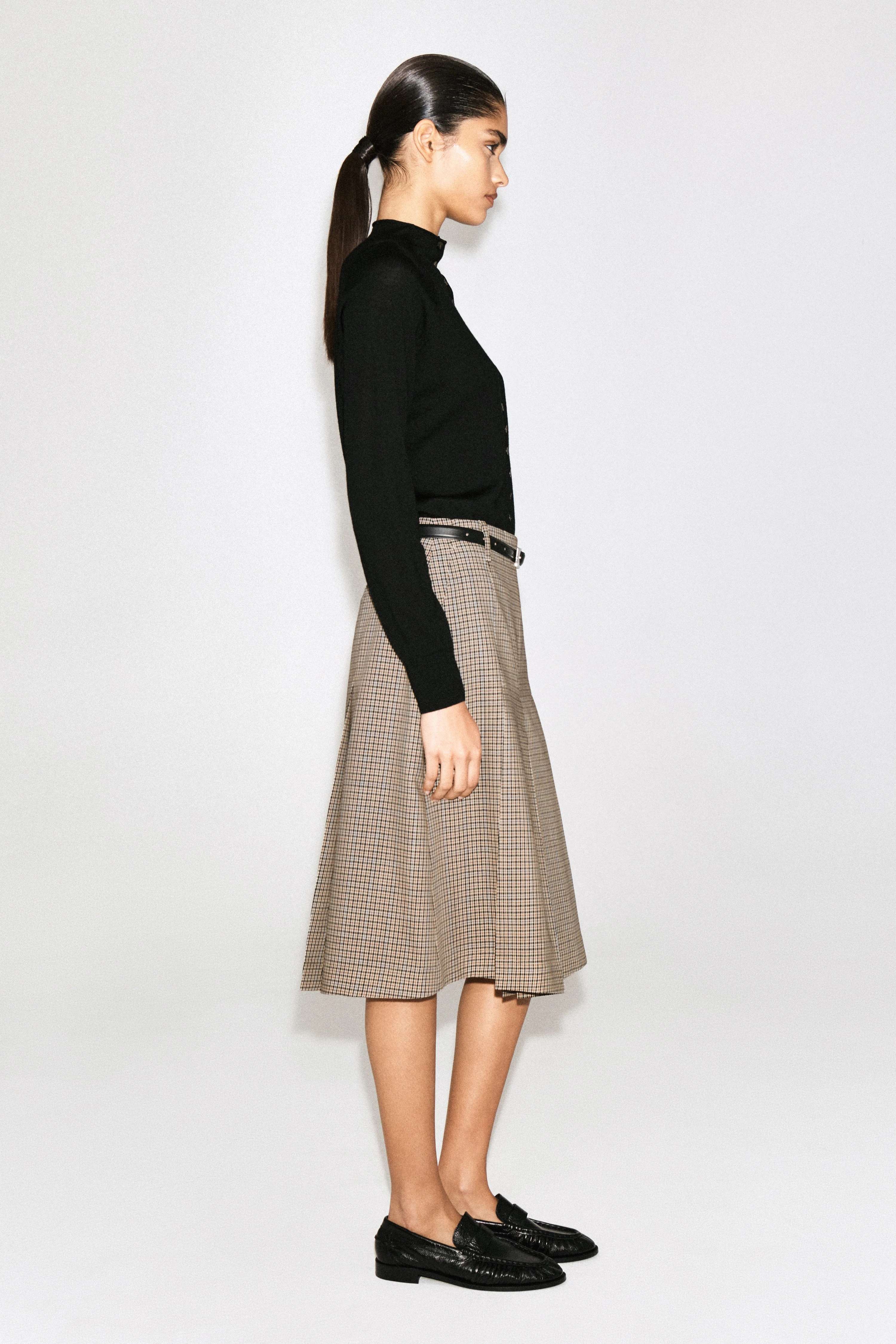 MERINO WOOL FUNNEL-NECK CARDIGAN - 4