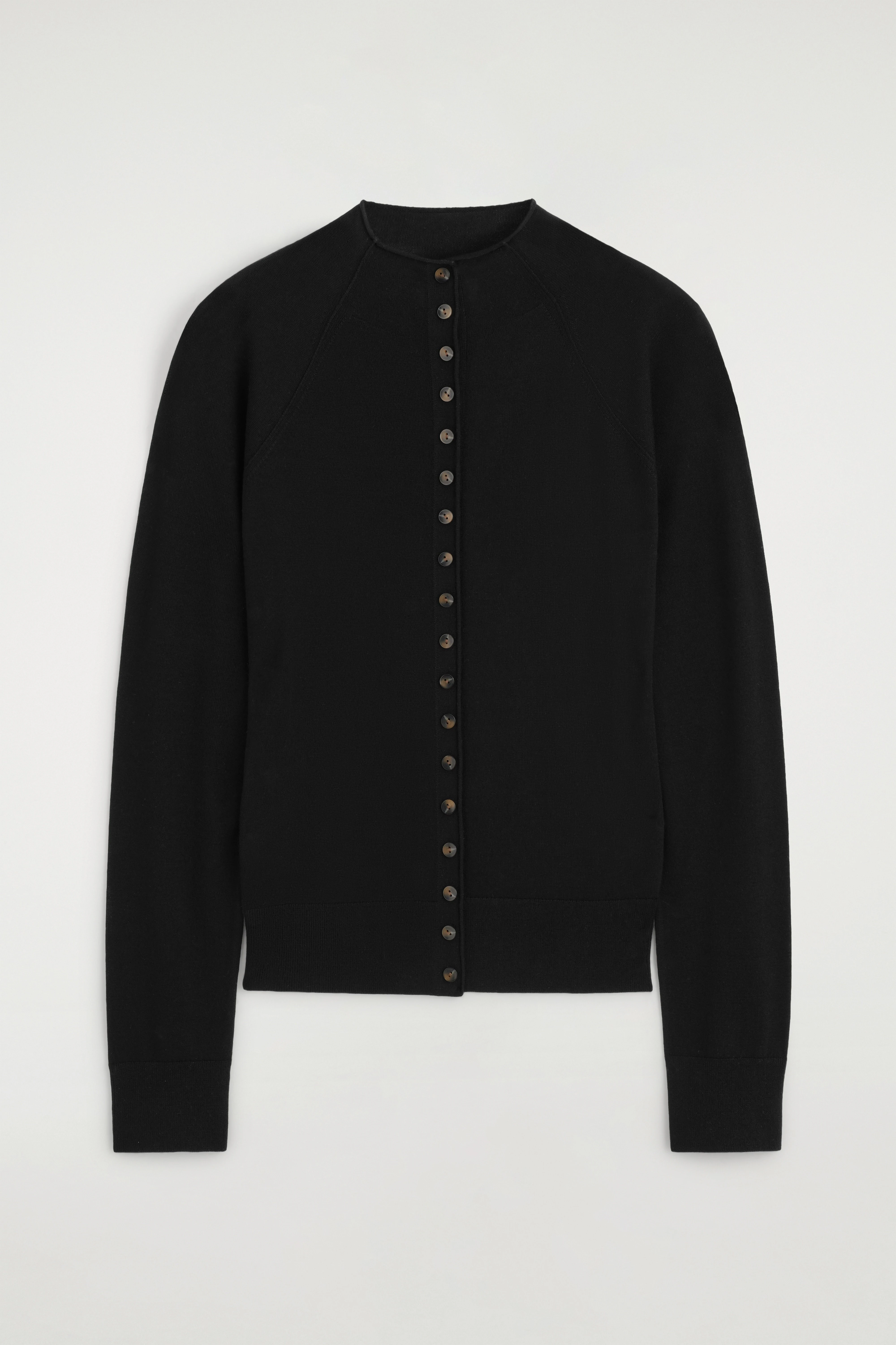 MERINO WOOL FUNNEL-NECK CARDIGAN - 6