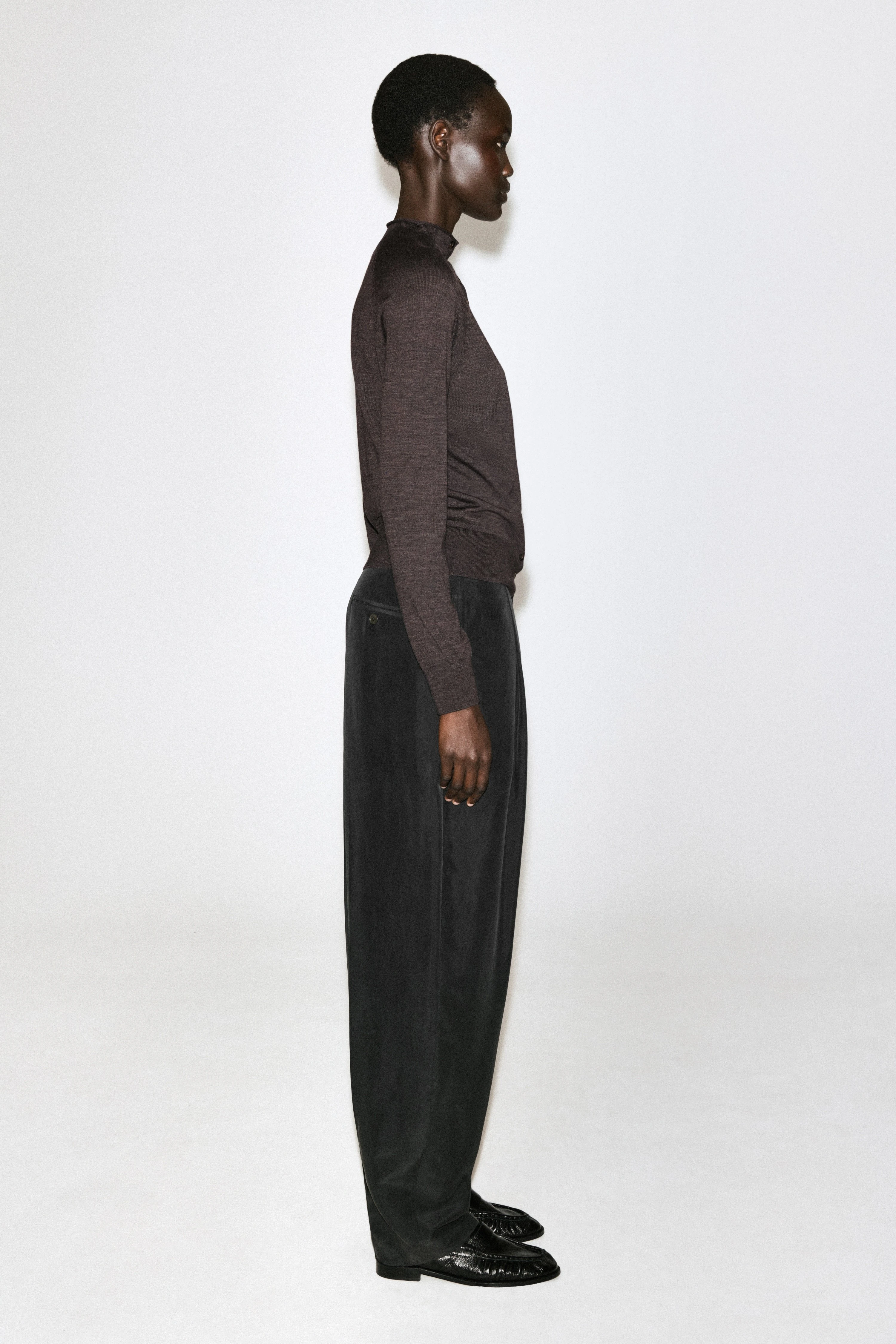 MERINO WOOL FUNNEL-NECK CARDIGAN - 5