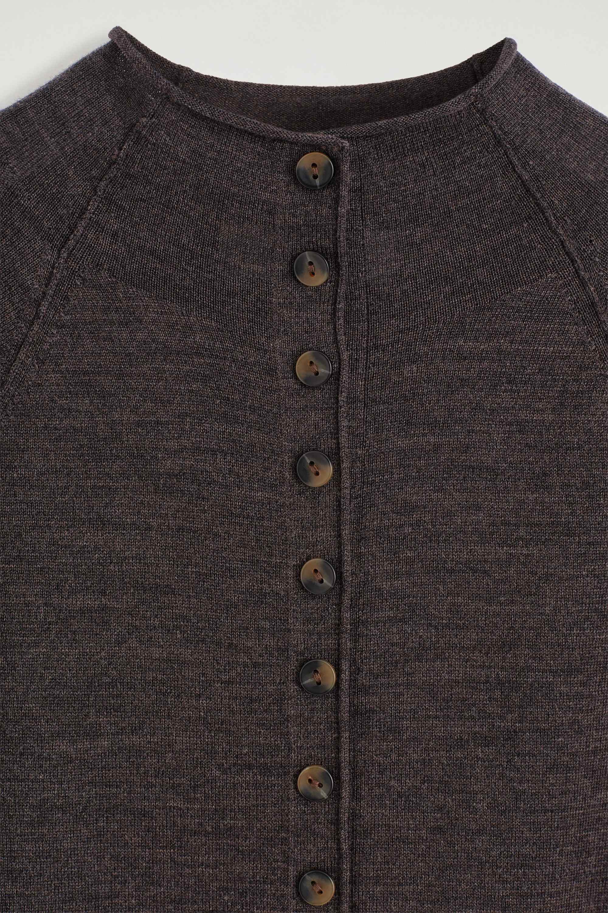 MERINO WOOL FUNNEL-NECK CARDIGAN - 8