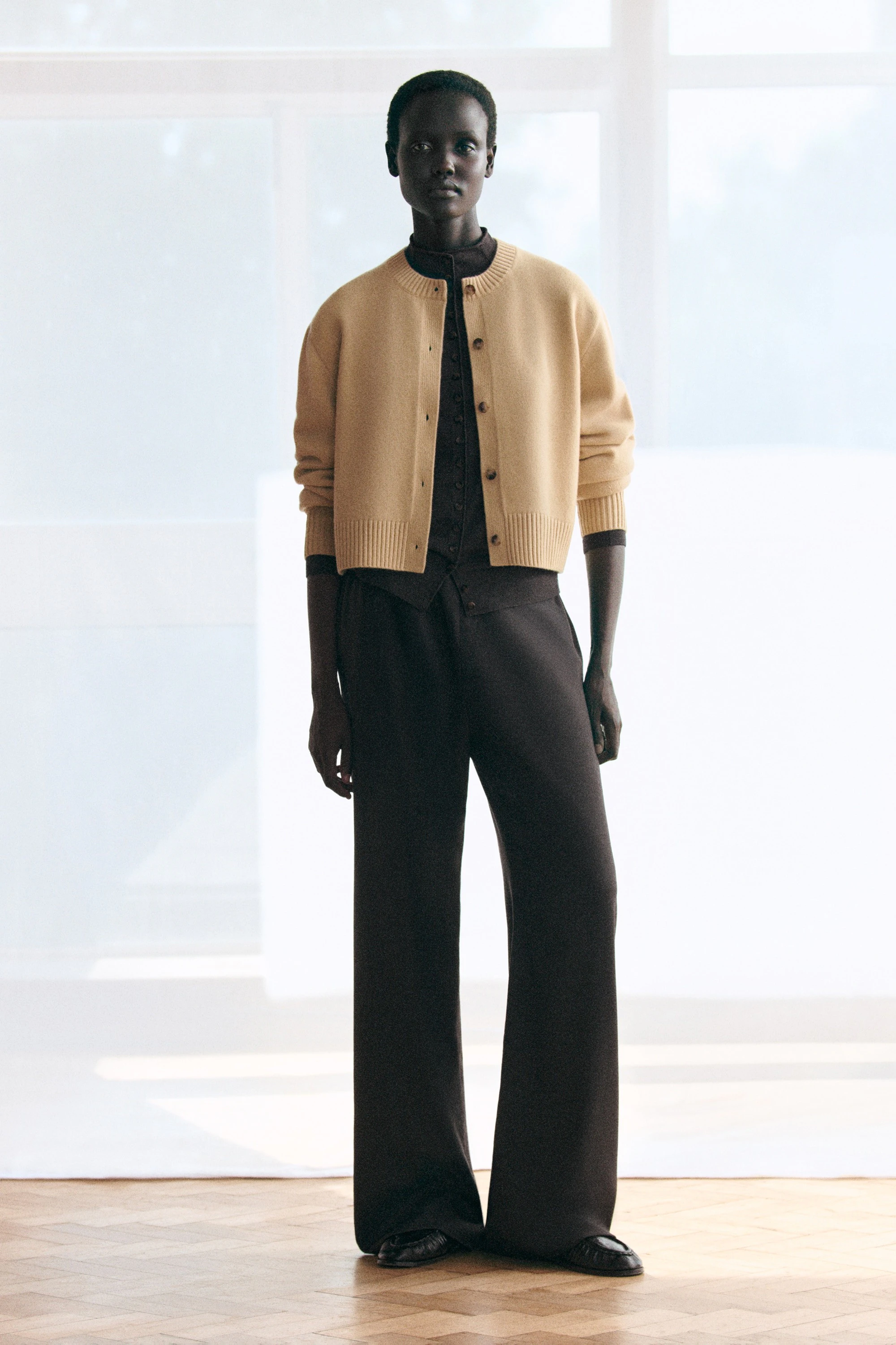 MERINO WOOL FUNNEL-NECK CARDIGAN - 10