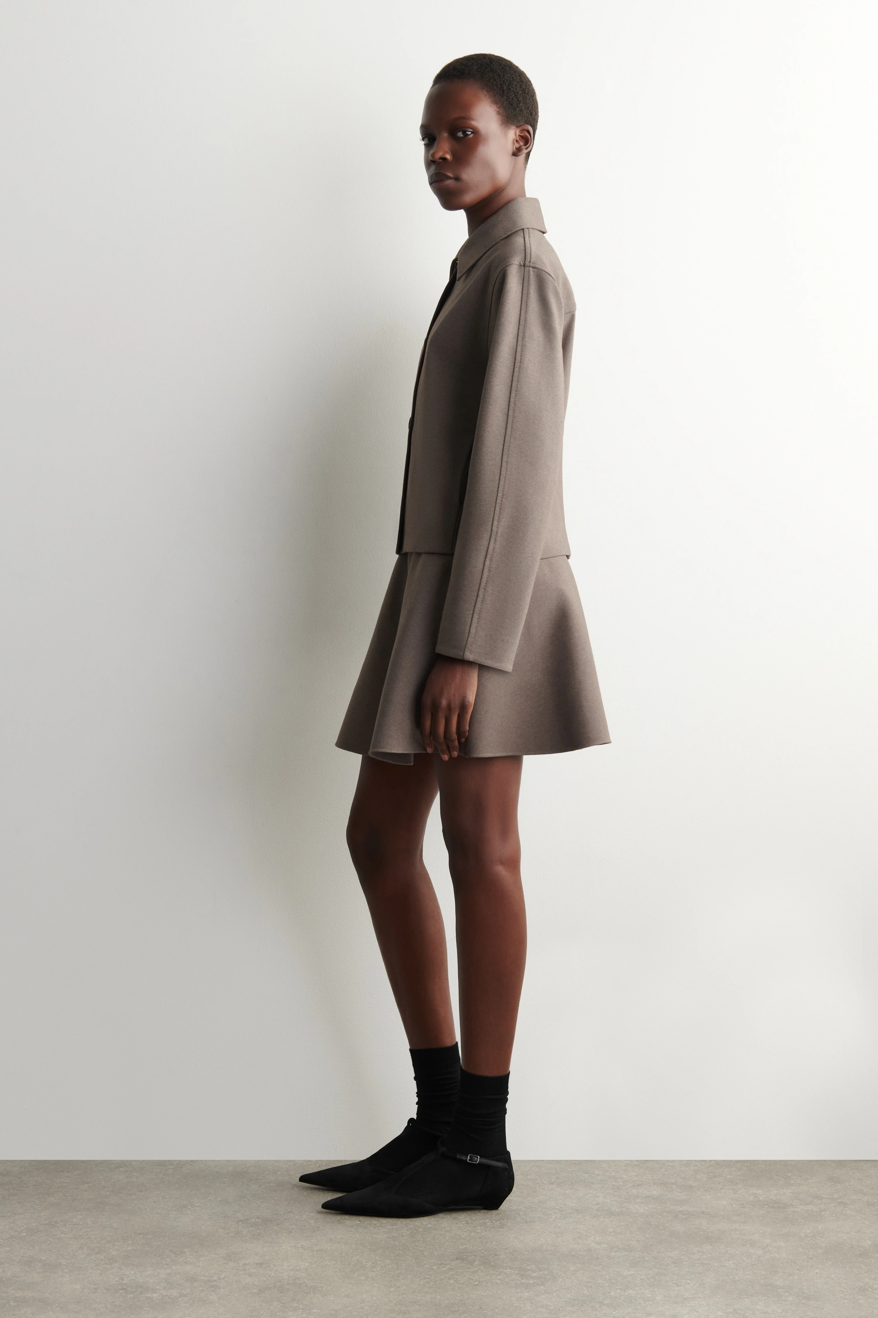 FLARED JERSEY MINI SKIRT - 3