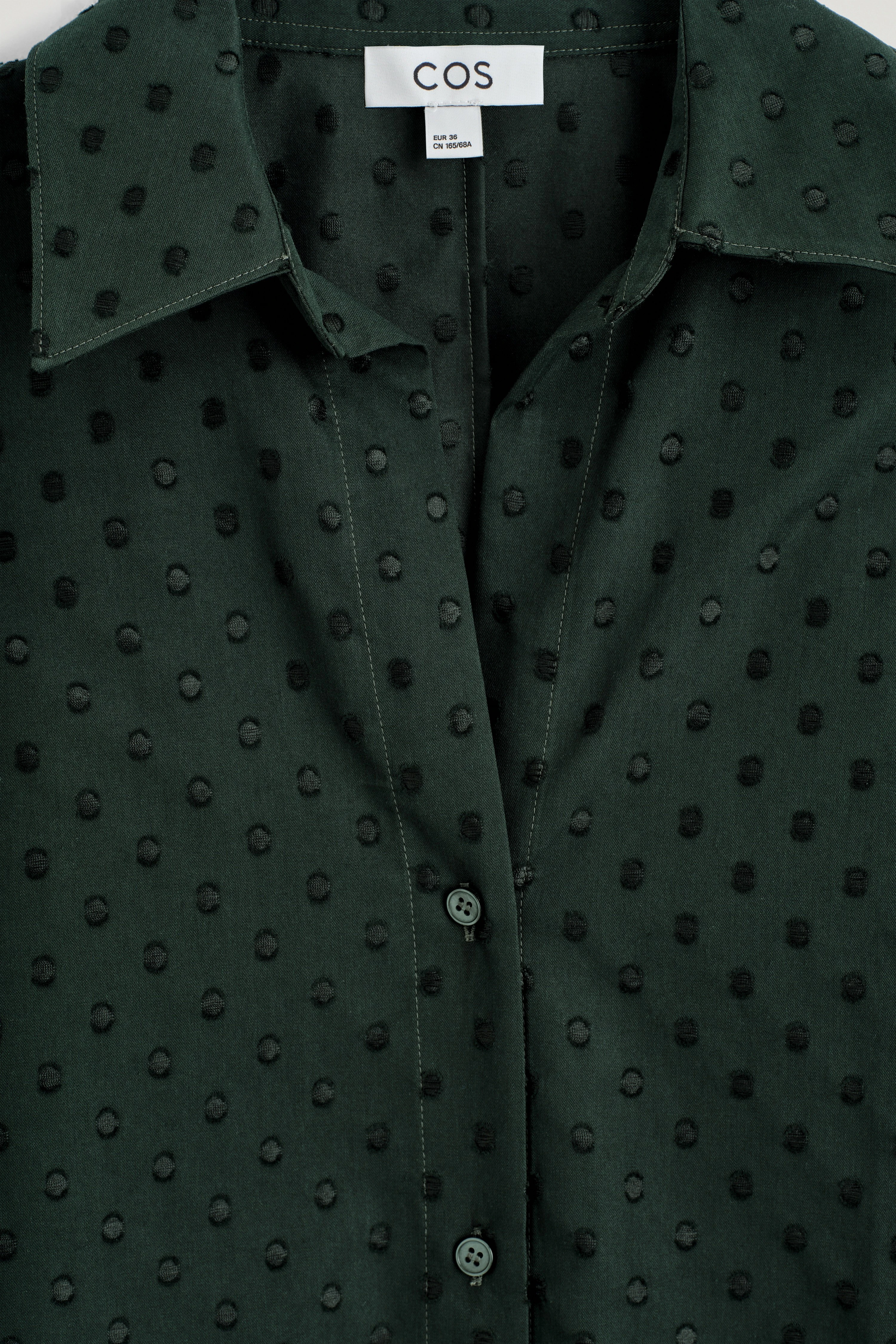POLKA-DOT COTTON-JACQUARD SHIRT DRESS - 6