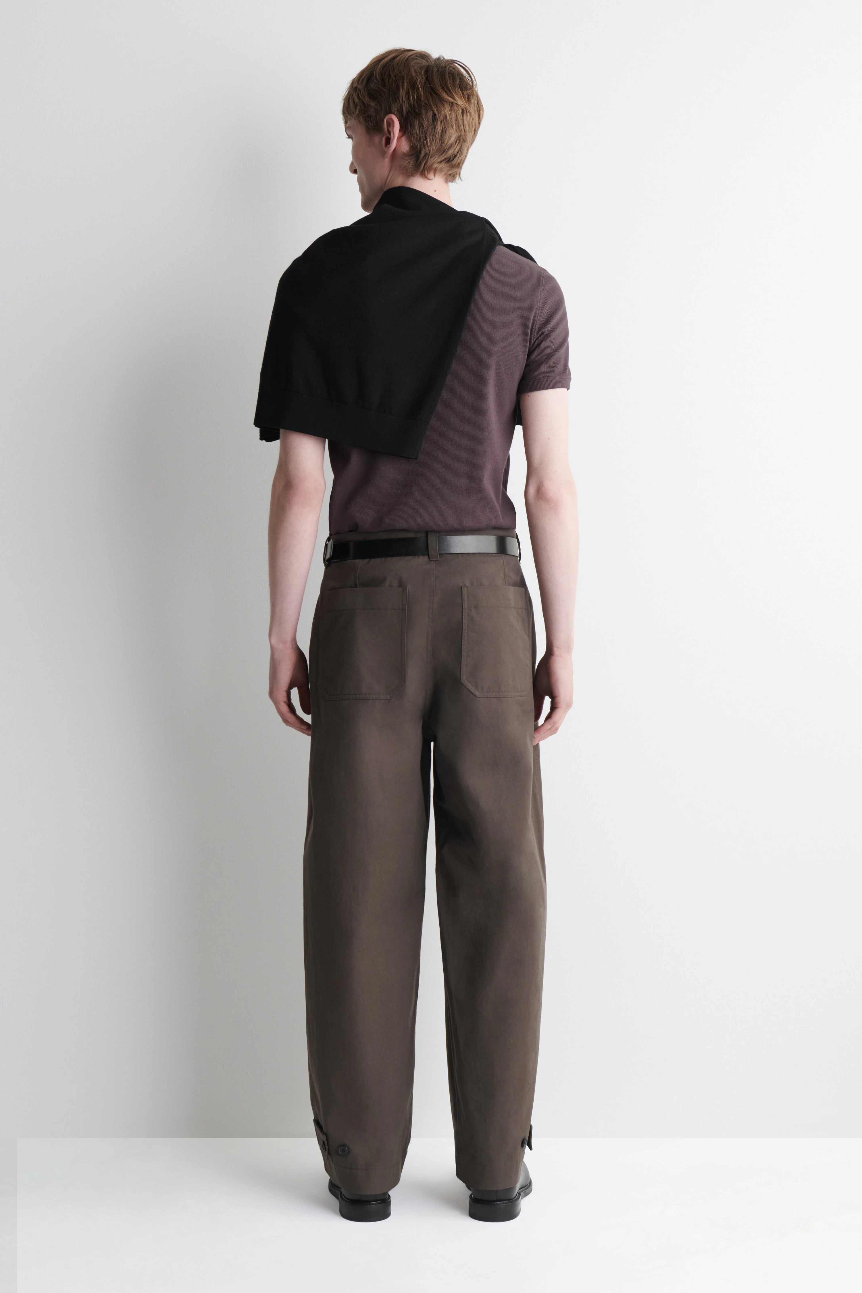COTTON RELAXED-FIT BARREL-LEG UTILITY TROUSERS - 2