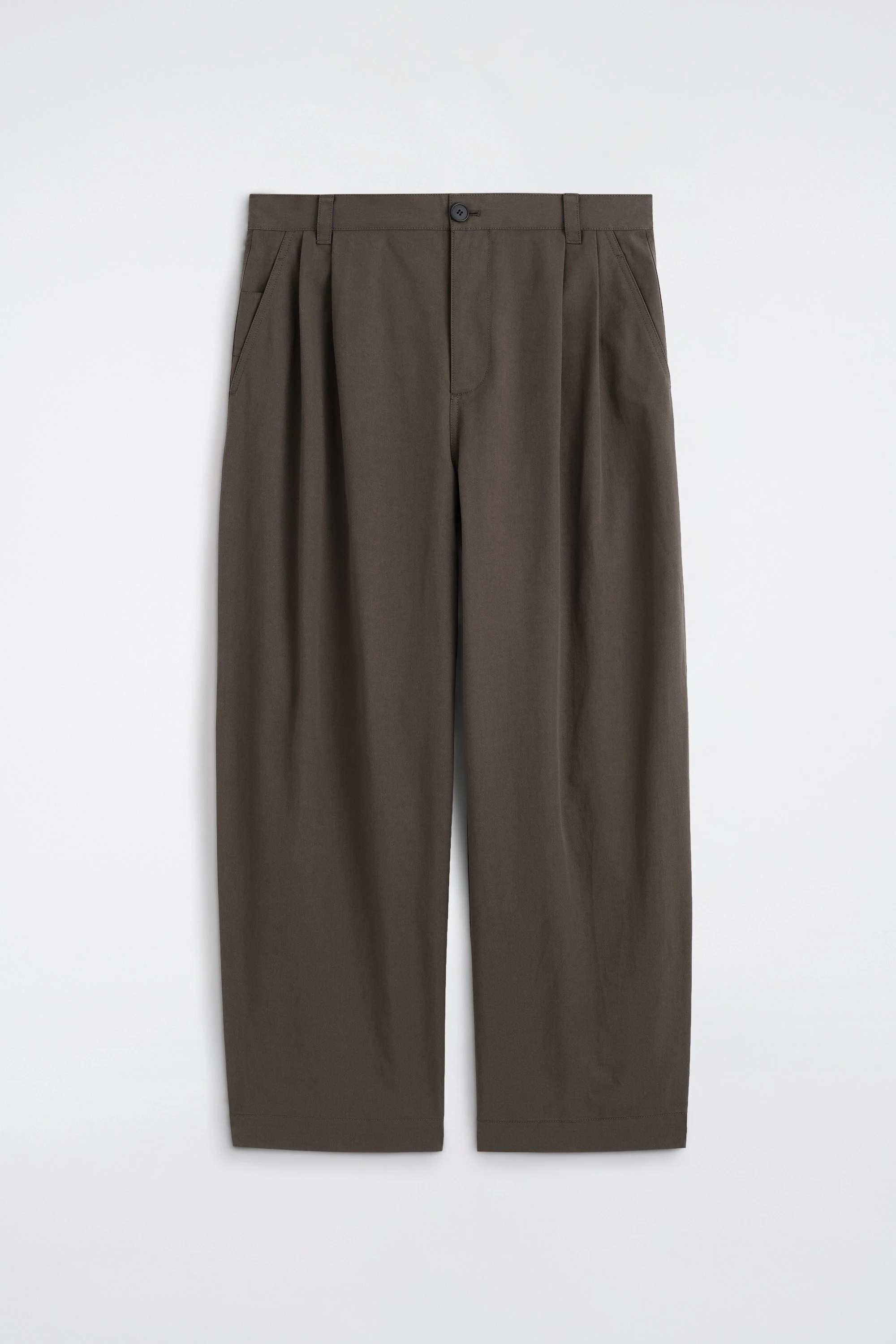 COTTON RELAXED-FIT BARREL-LEG UTILITY TROUSERS - 6