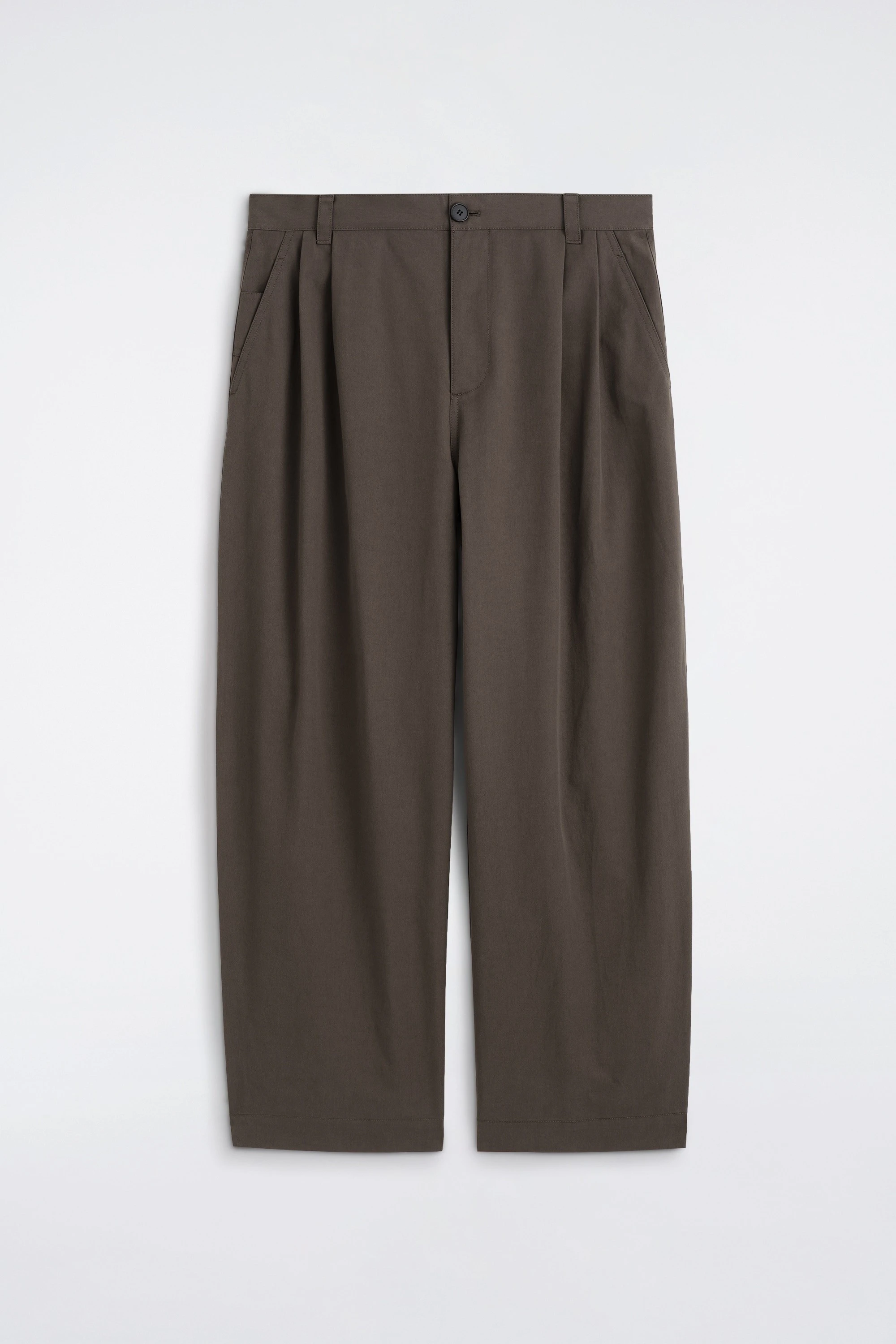 COTTON RELAXED-FIT BARREL-LEG UTILITY TROUSERS - 6