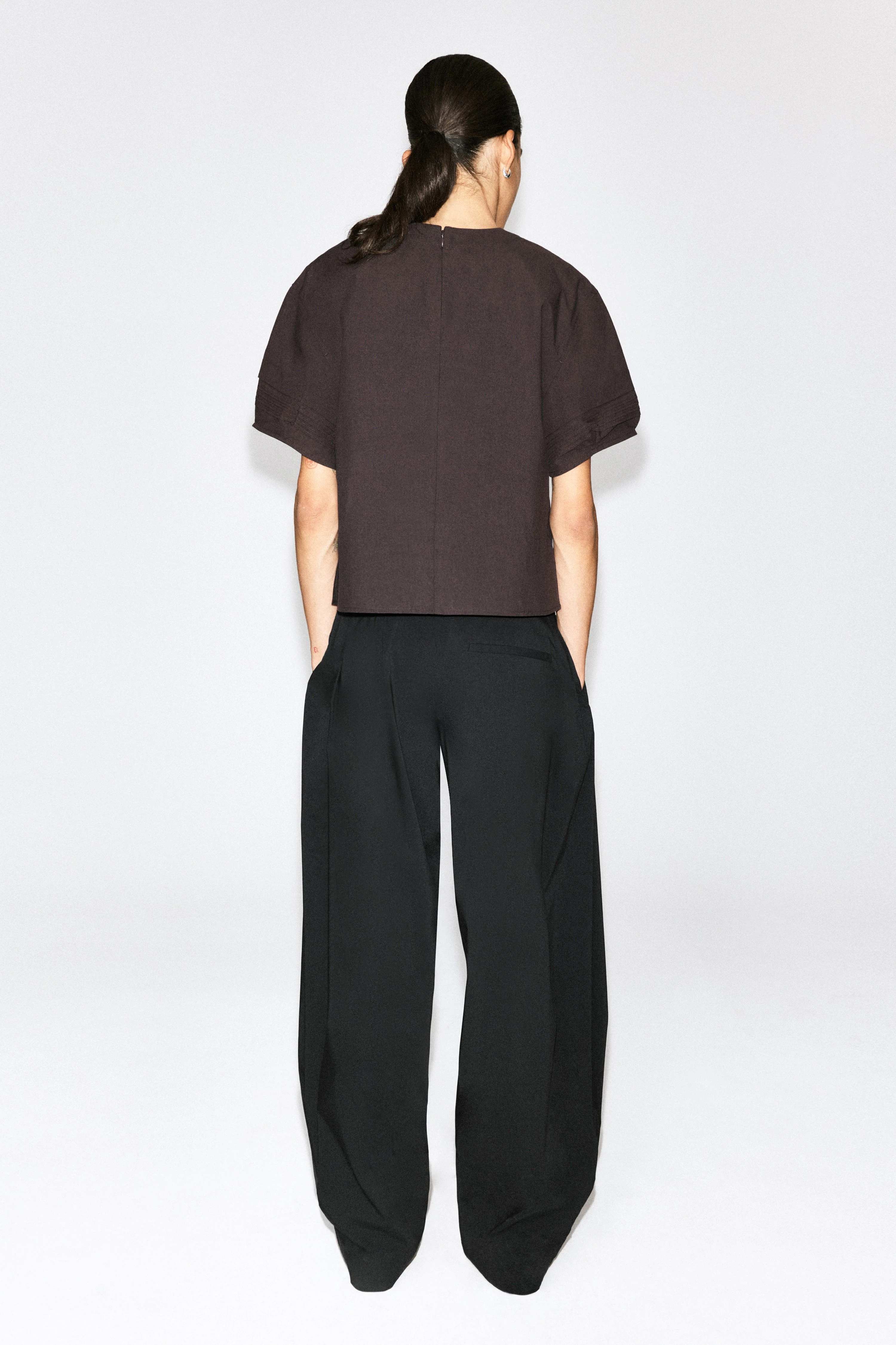 PINTUCKED COTTON BLOUSE - 2